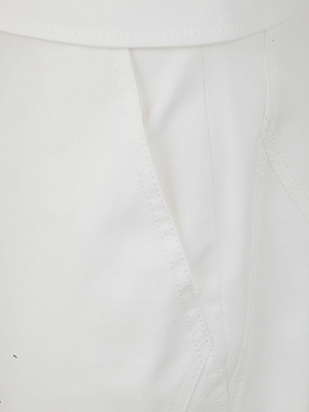 Shop Alberta Ferretti Stretch Gabardine Trouser In White