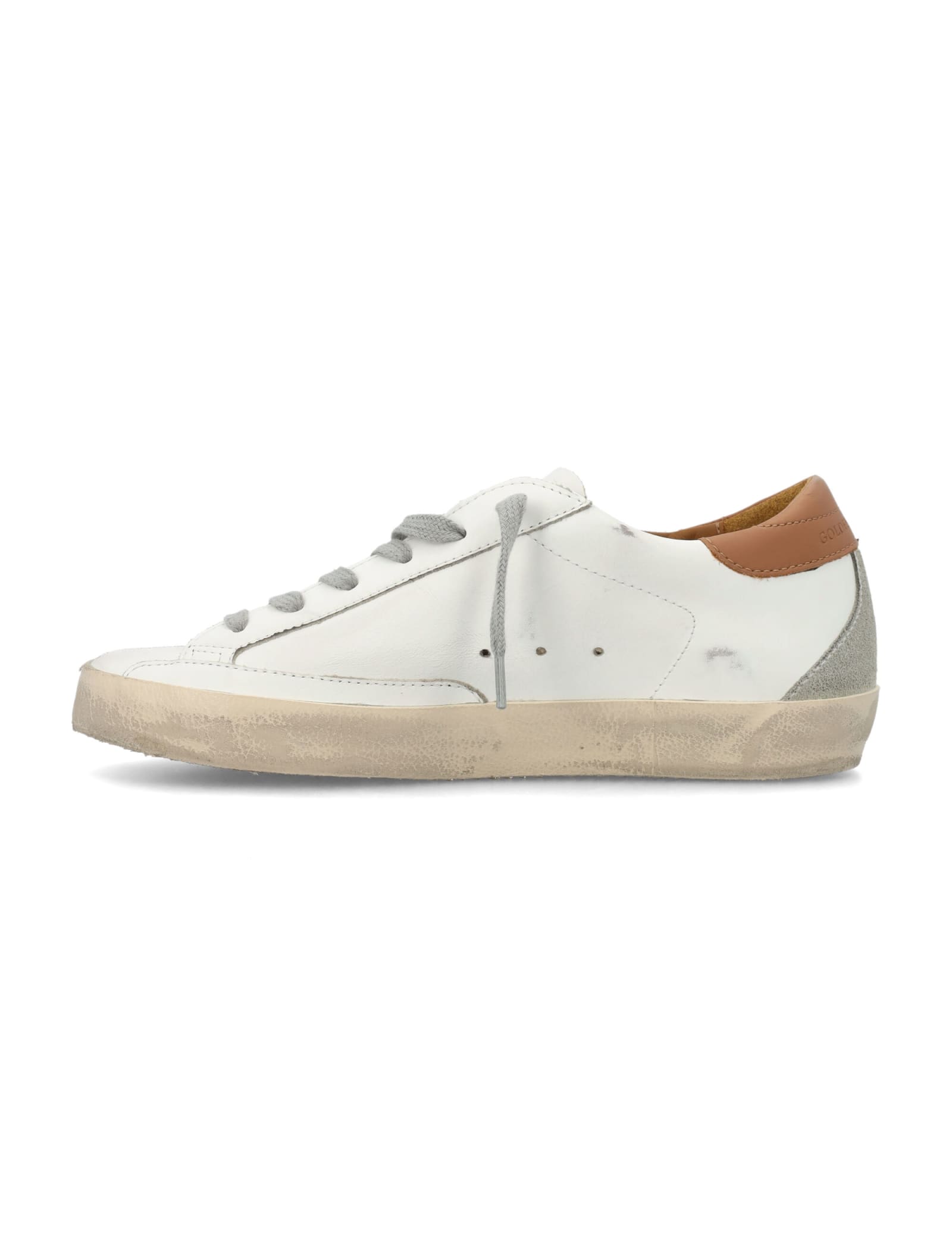 Shop Golden Goose Super-star Woman Sneakers In White Light Brown