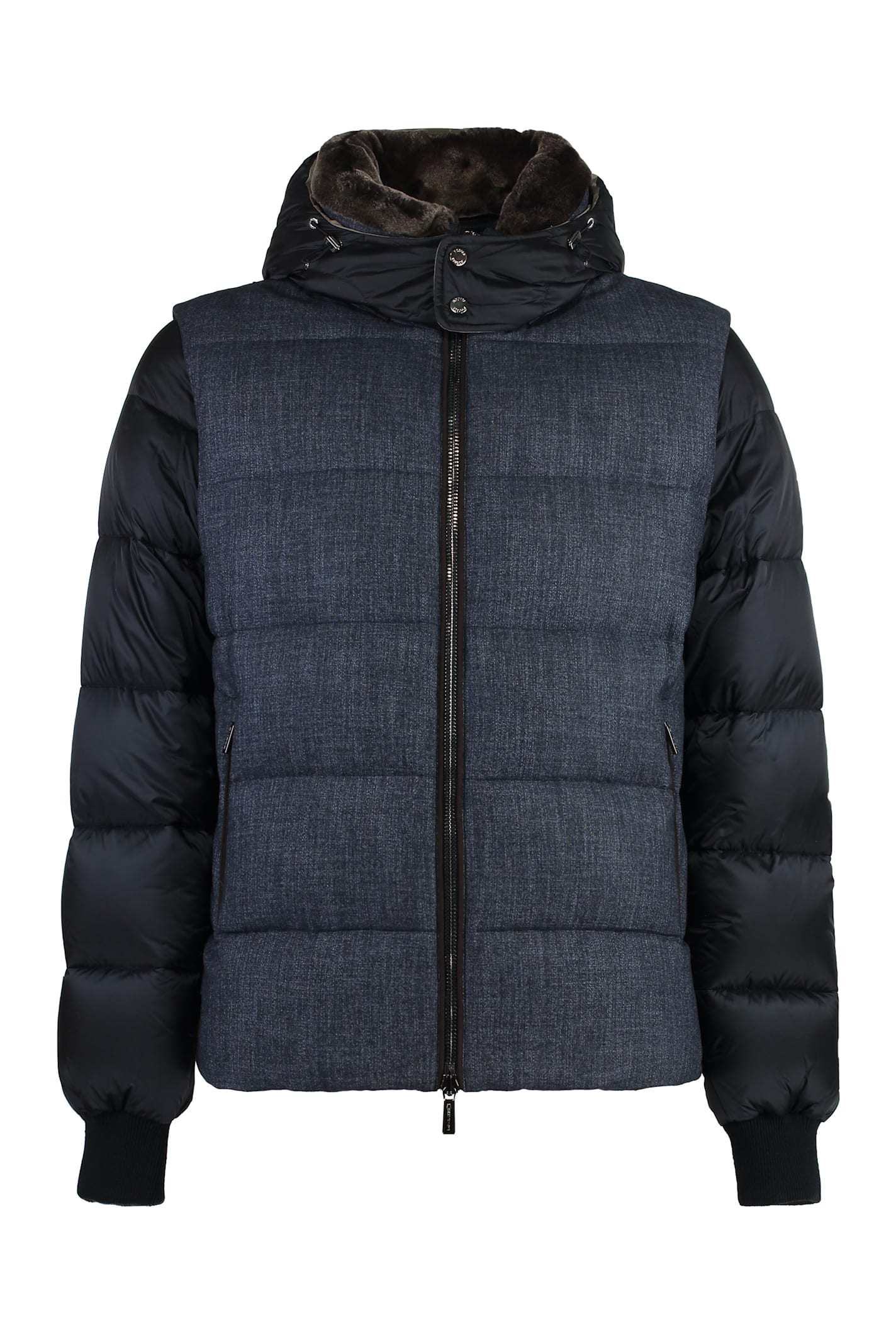 Moorer Celik Hooded Down Jacket In Blue