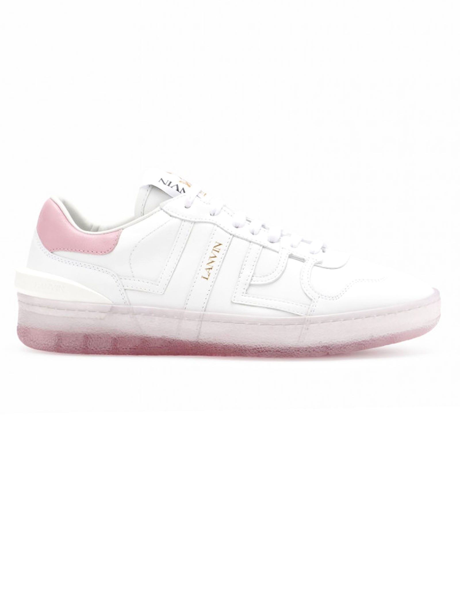 Lanvin White Leather Clay Sneakers
