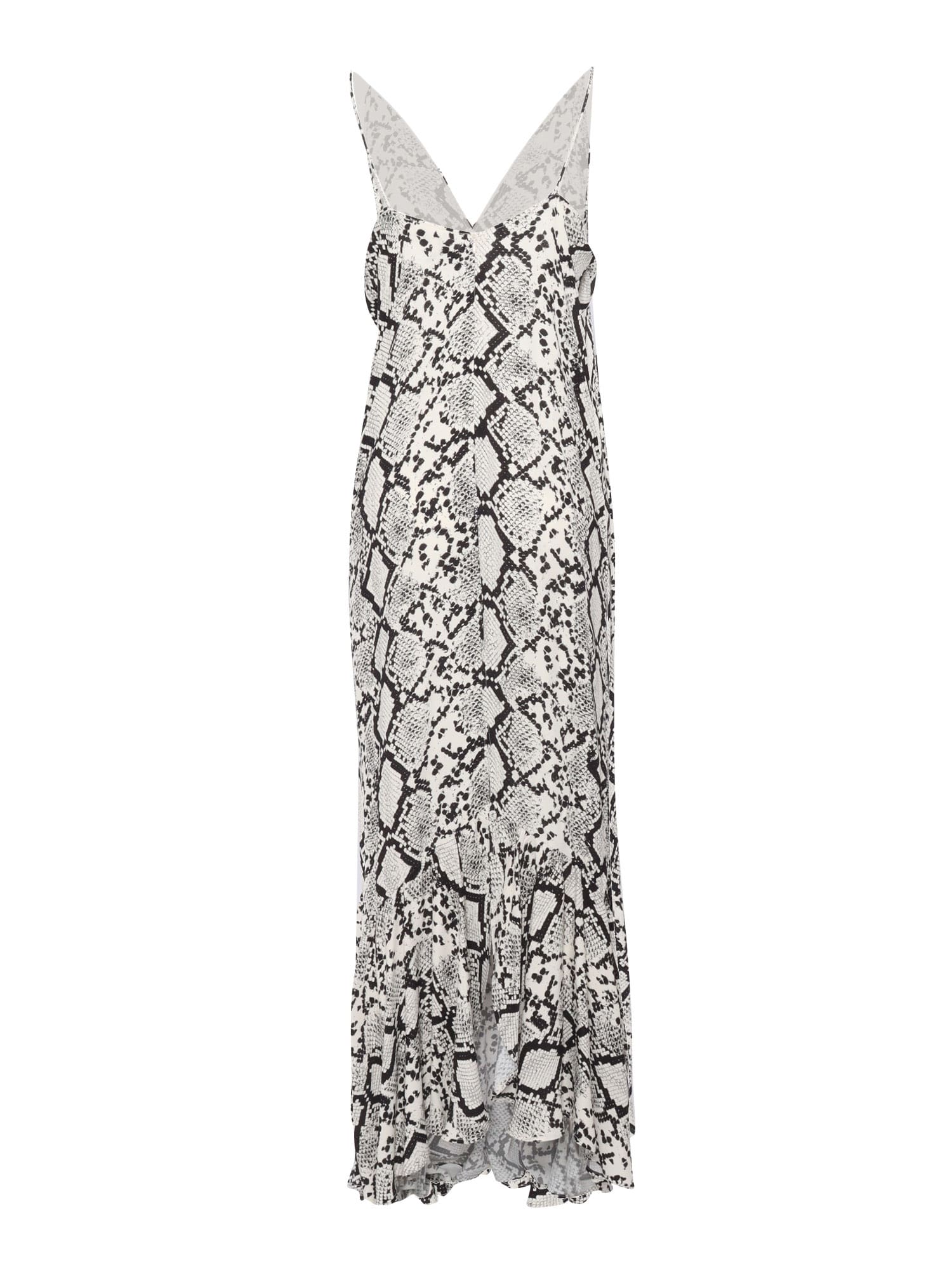 Shop Elisabetta Franchi Long Python Pattern Dress In Black