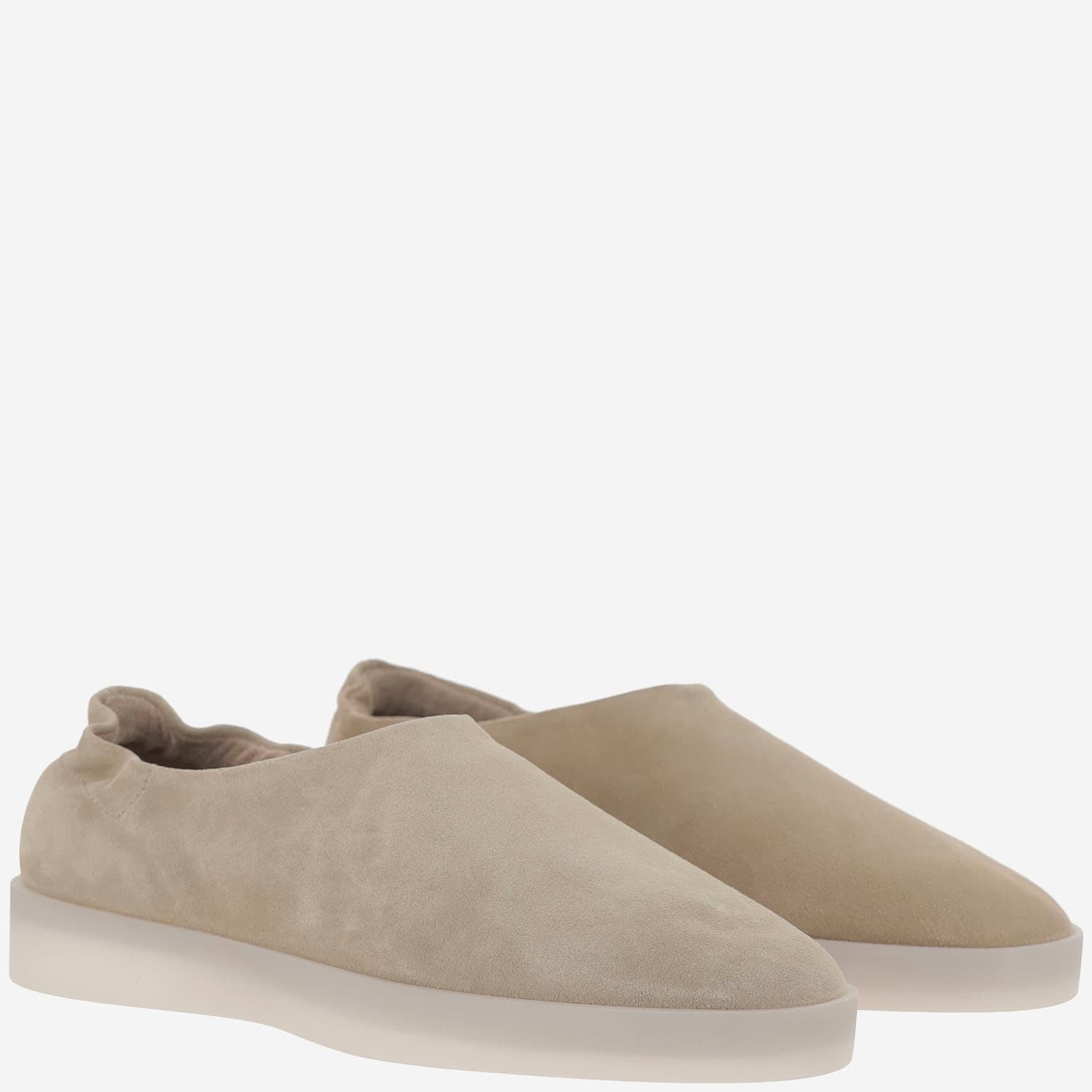 Fear Of God Suede Mules With Round Toe And Aesthetic In Beige