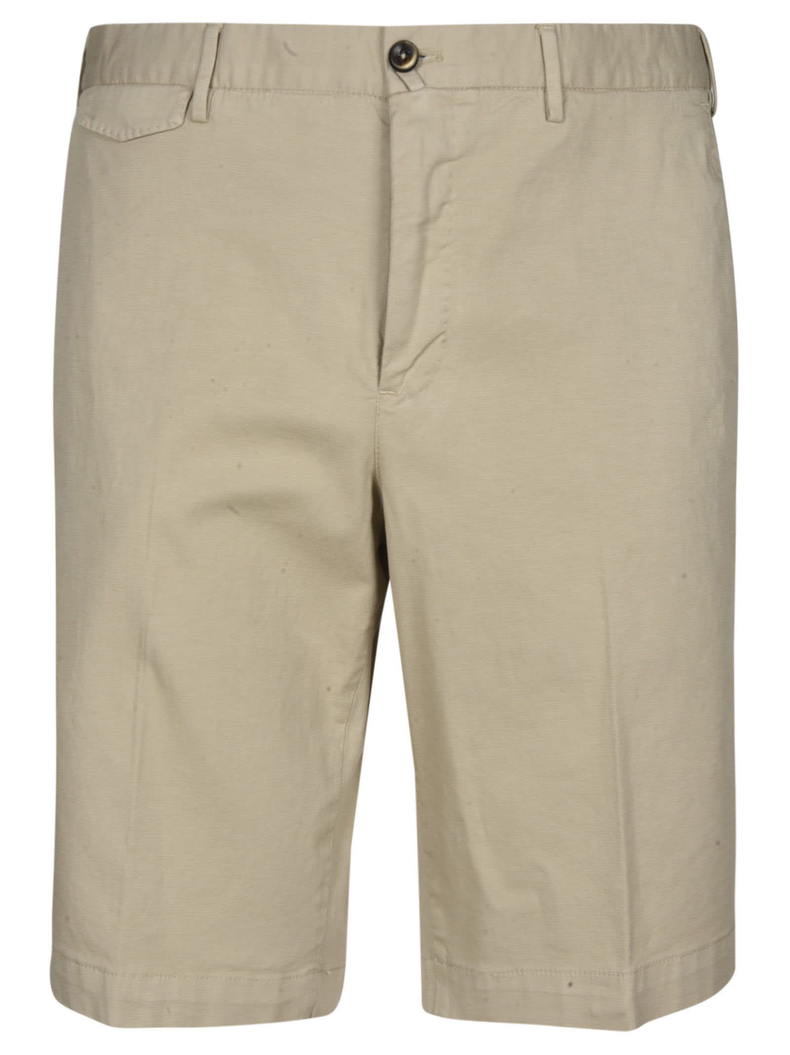 Pt01 Buttoned Classic Shorts In Sand