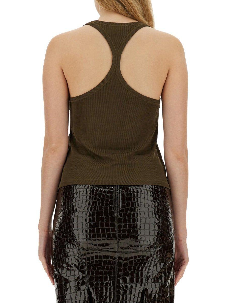 Shop Tom Ford Racer Back Tank Top In Green