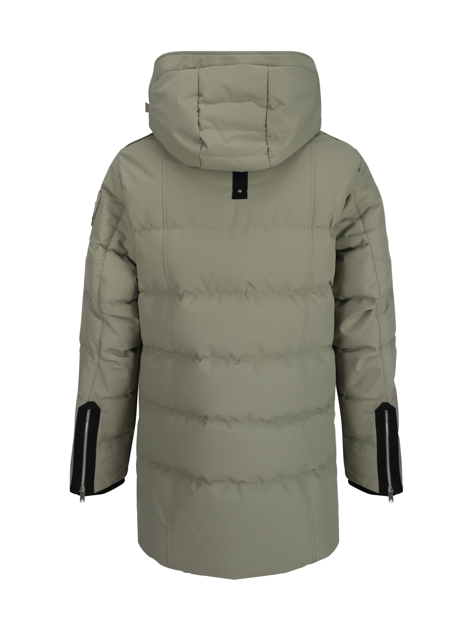 Shop Moose Knuckles Cloud Down Jacket In Sage W/blk Sh