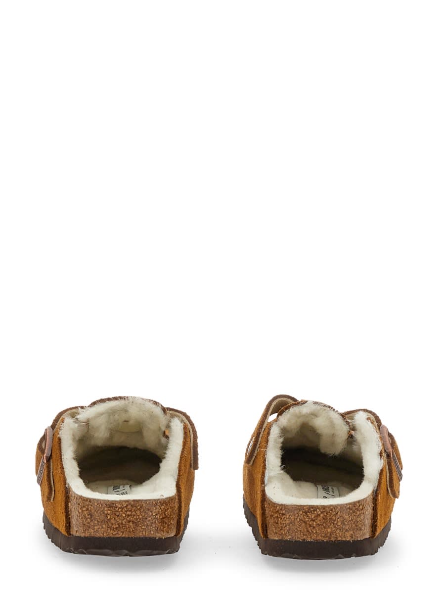 Shop Birkenstock Sabot Boston In Beige