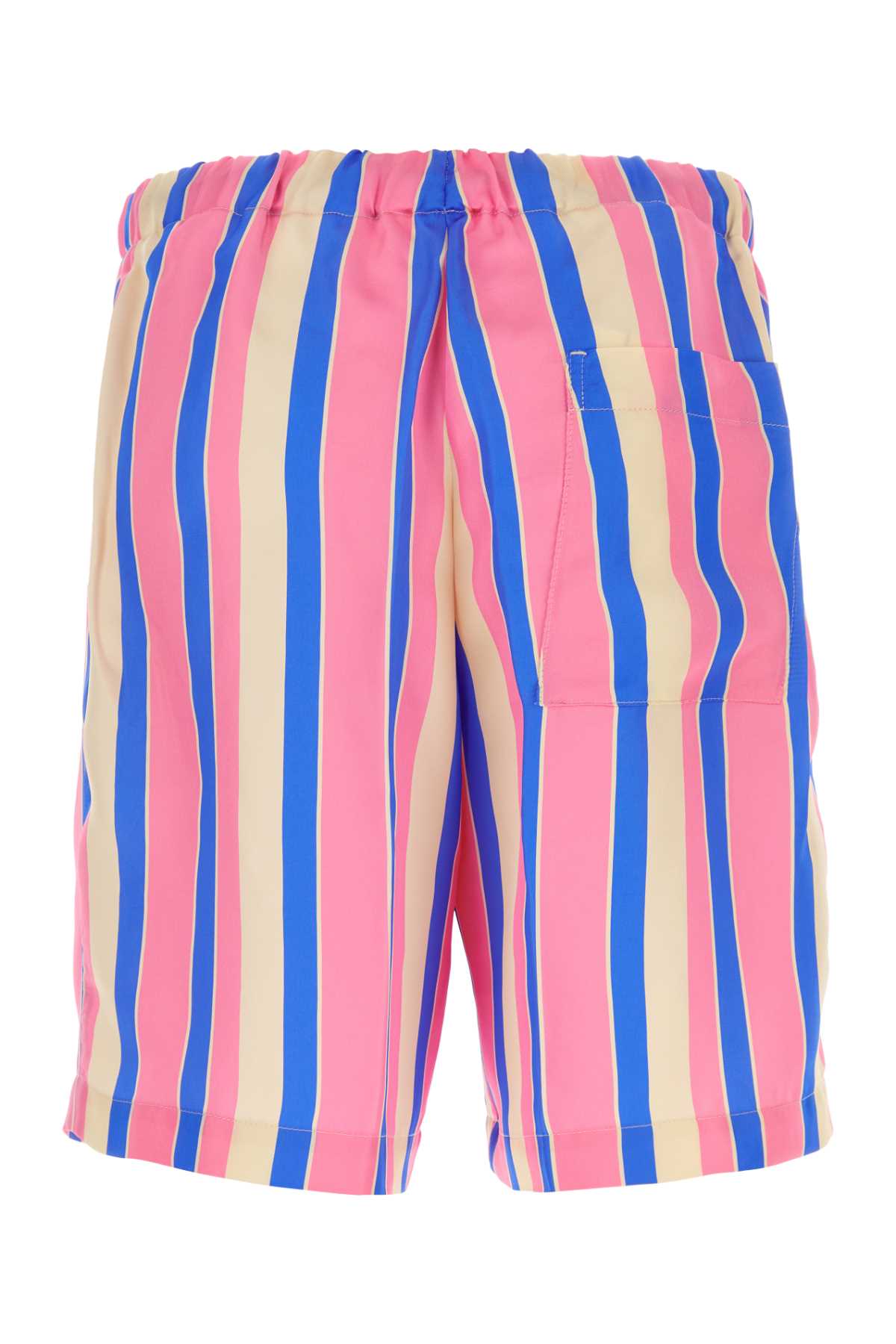 Shop Dries Van Noten Embroidered Satin Bermuda Shorts In Pink