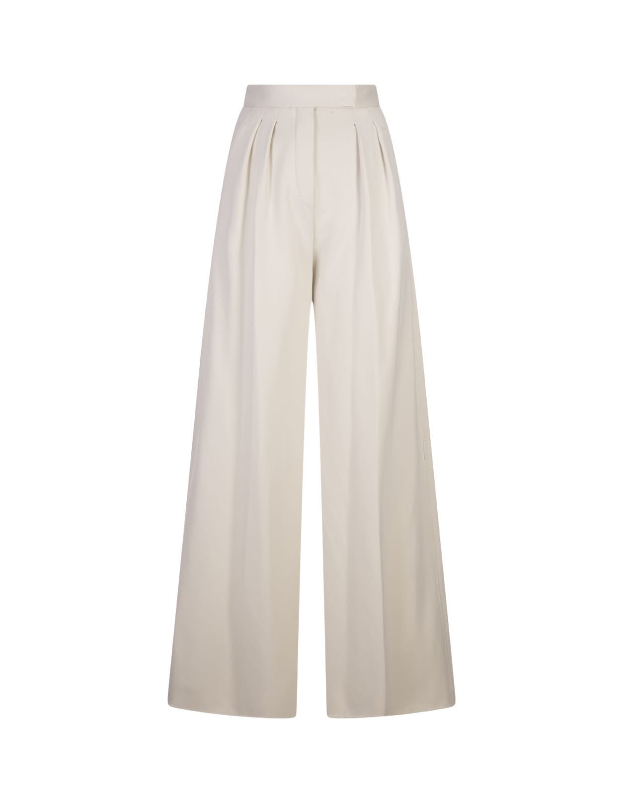 Shop Max Mara Ivory White Zinnia Trousers