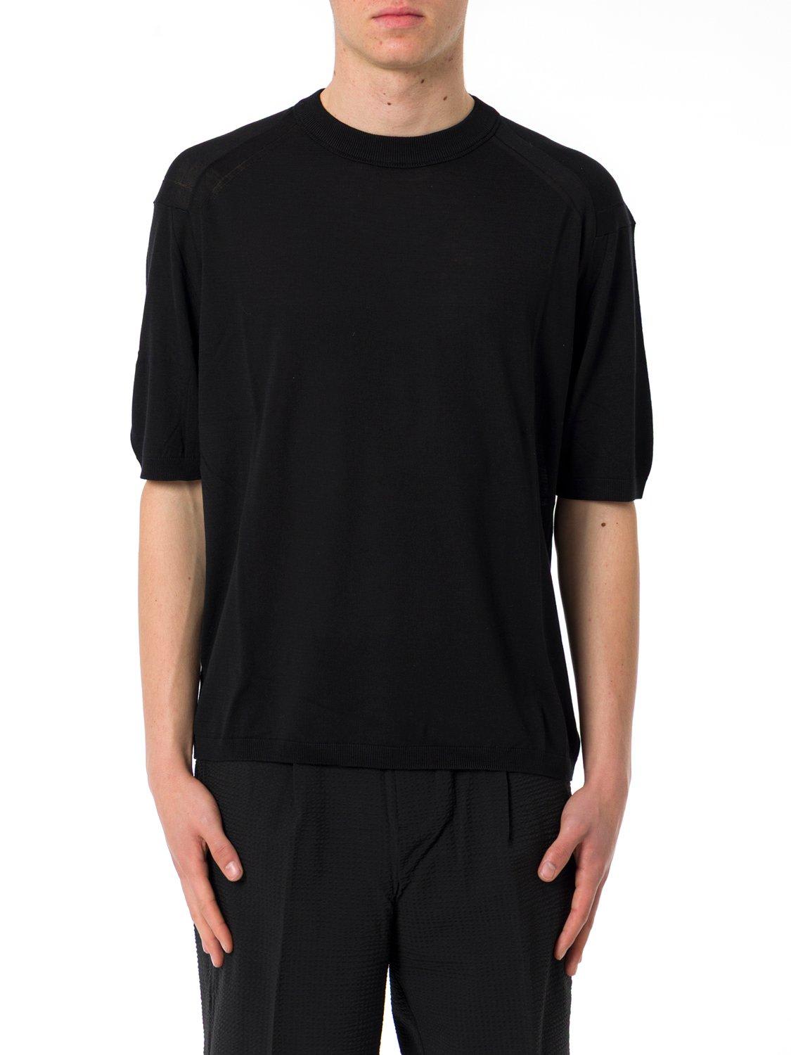 Emporio Armani Round-necked T-shirt Black Man