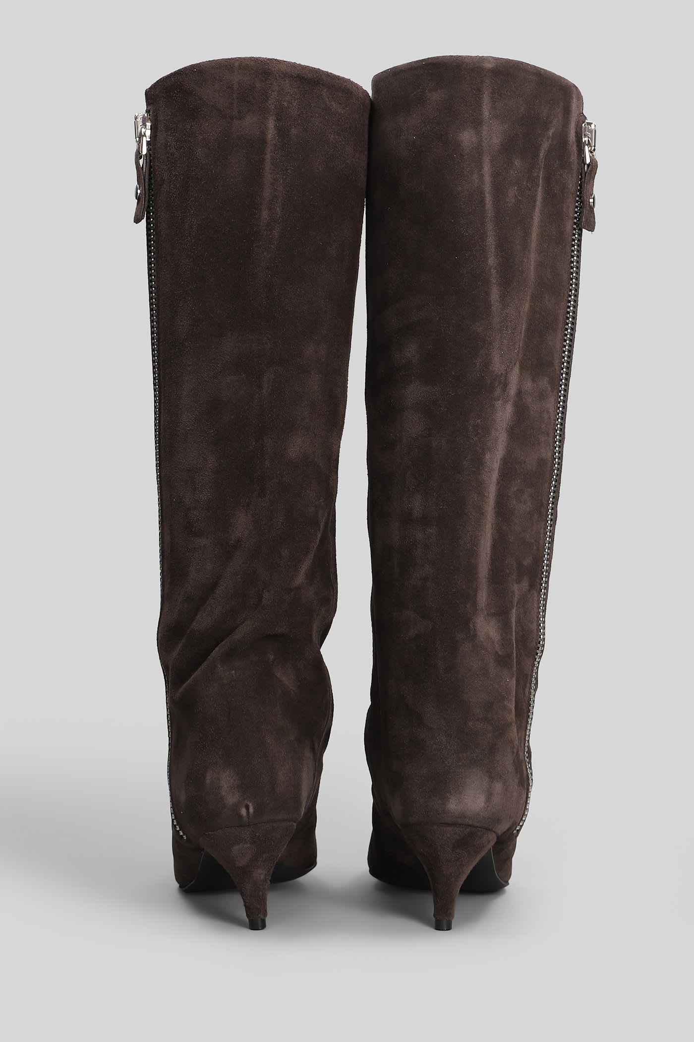 Alchimia High Heels Boots In Brown Suede In Brown