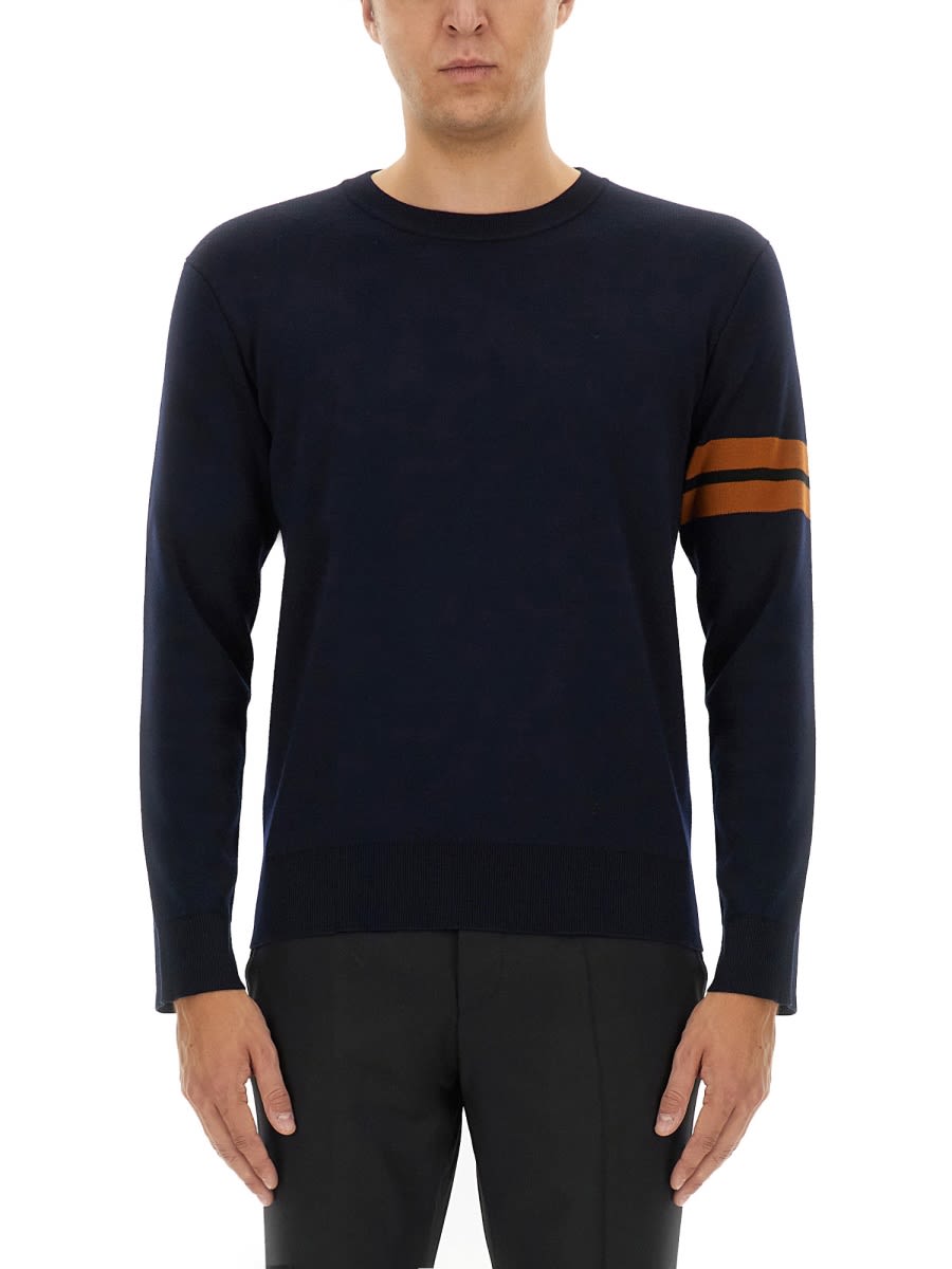 Shop Zegna Wool Jersey. In Blue