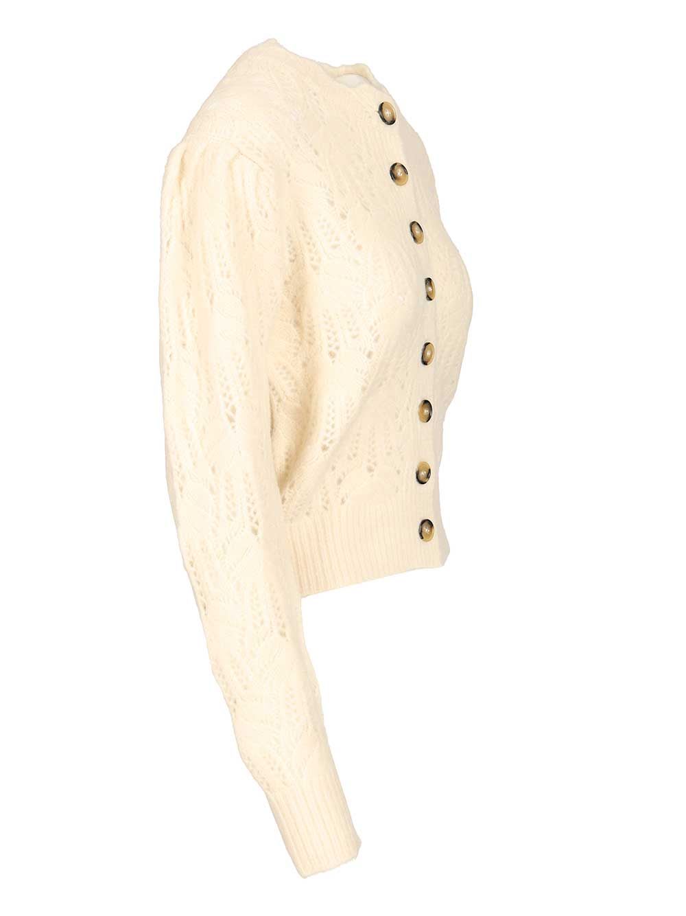 Isabel Marant Étoile Maxine Openwork Cardigan In Neutral