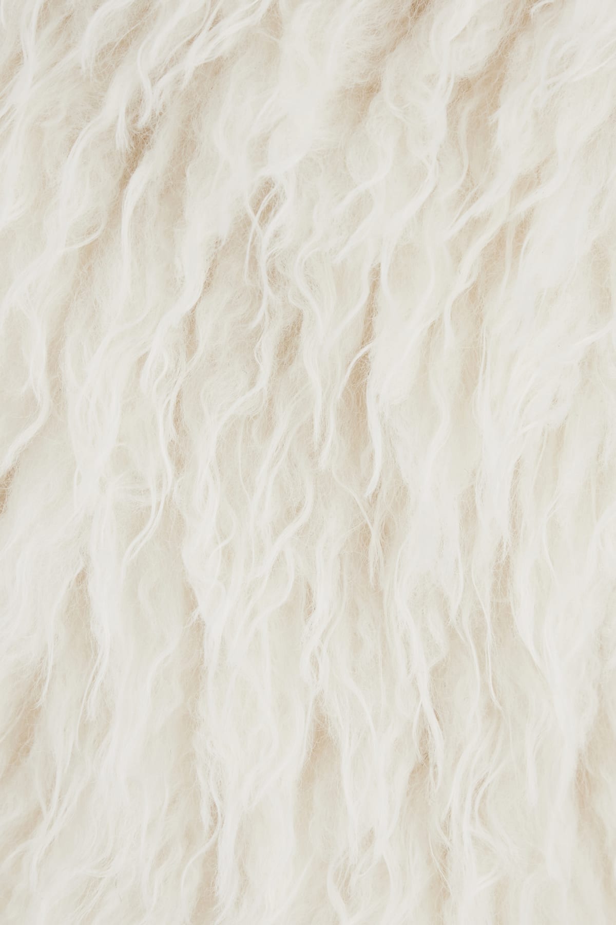 Michael Kors White Faux Fur Coat In White