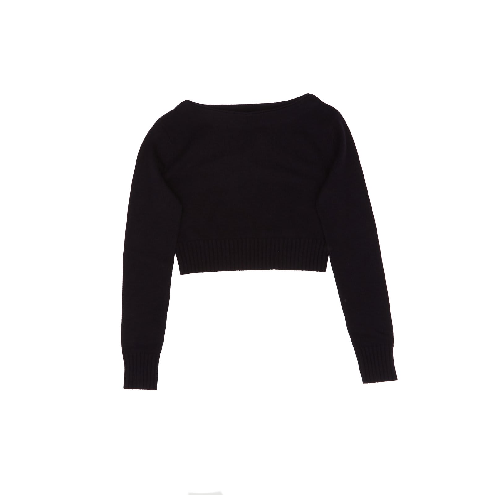 Shop Max Mara Longsleeved Knitted Jumper In Blue