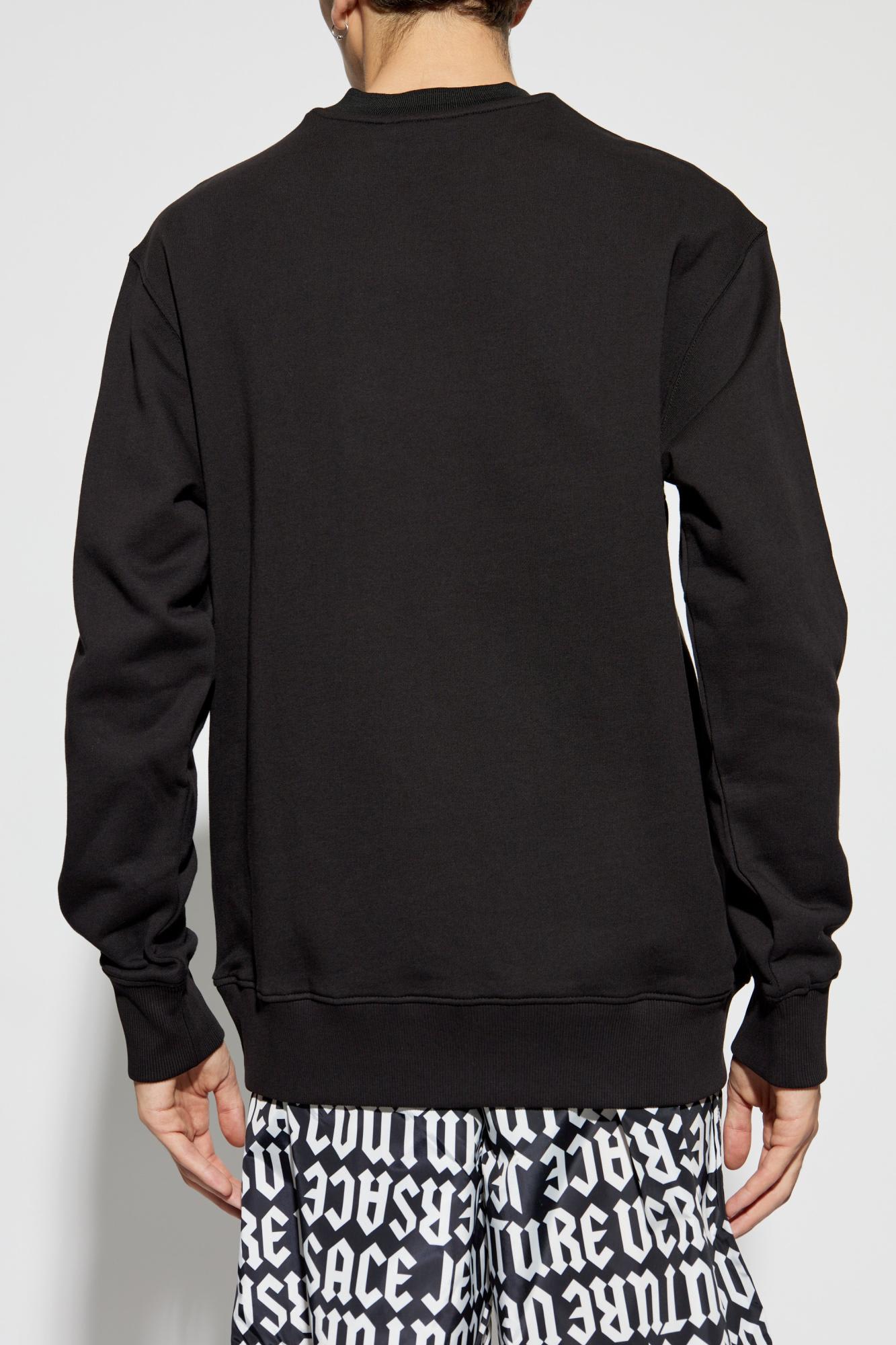 Shop Versace Jeans Couture Sweatshirt With Logo In Black