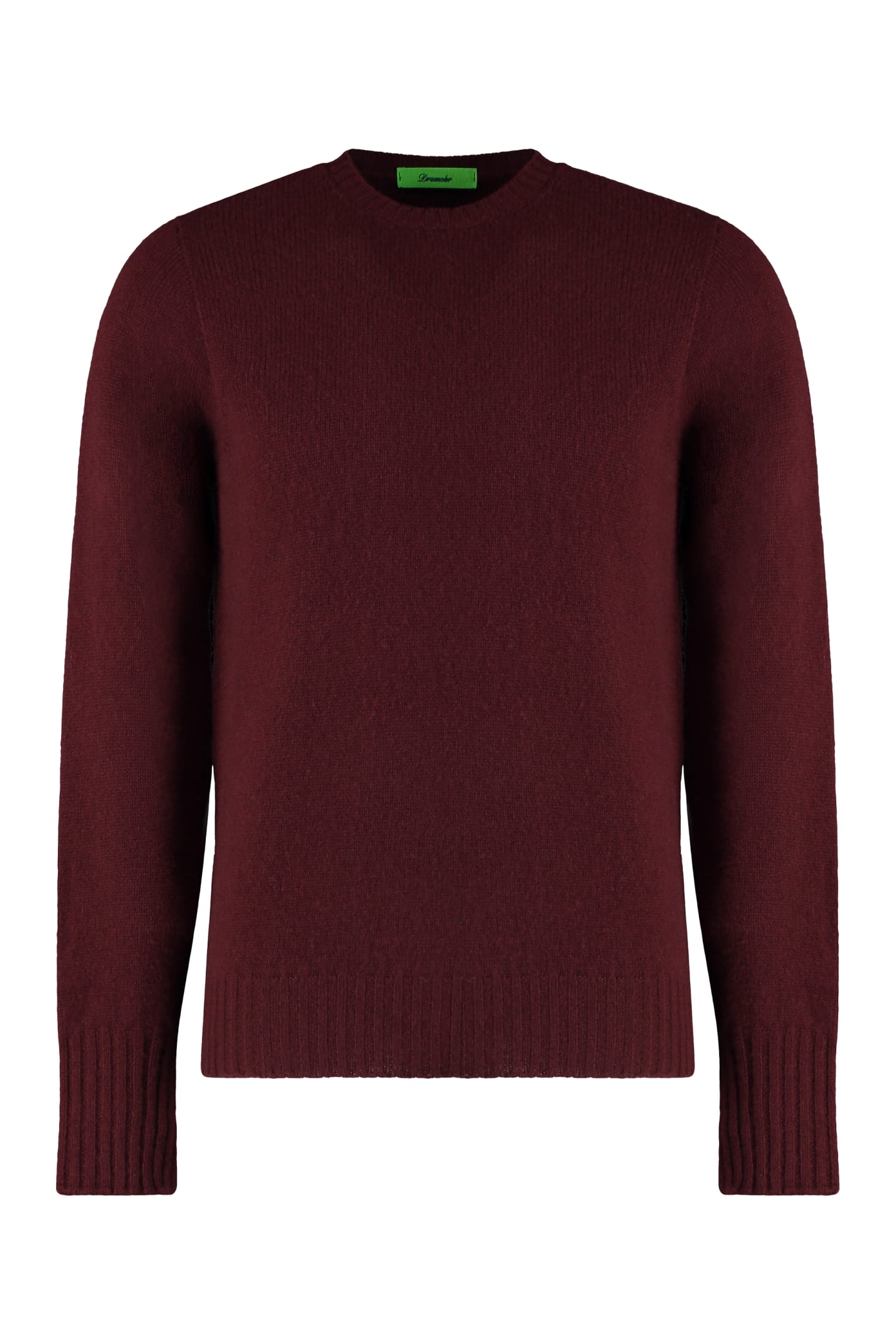 Shop Drumohr Crew-neck Wool Sweater In Burgundy