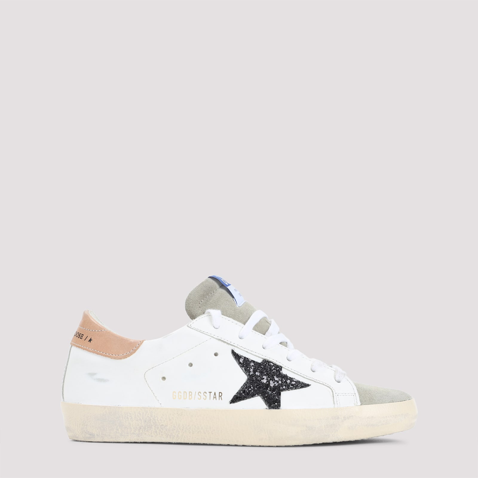 Golden Goose White Leather Low-top Sneakers With Contrasting Accents In White