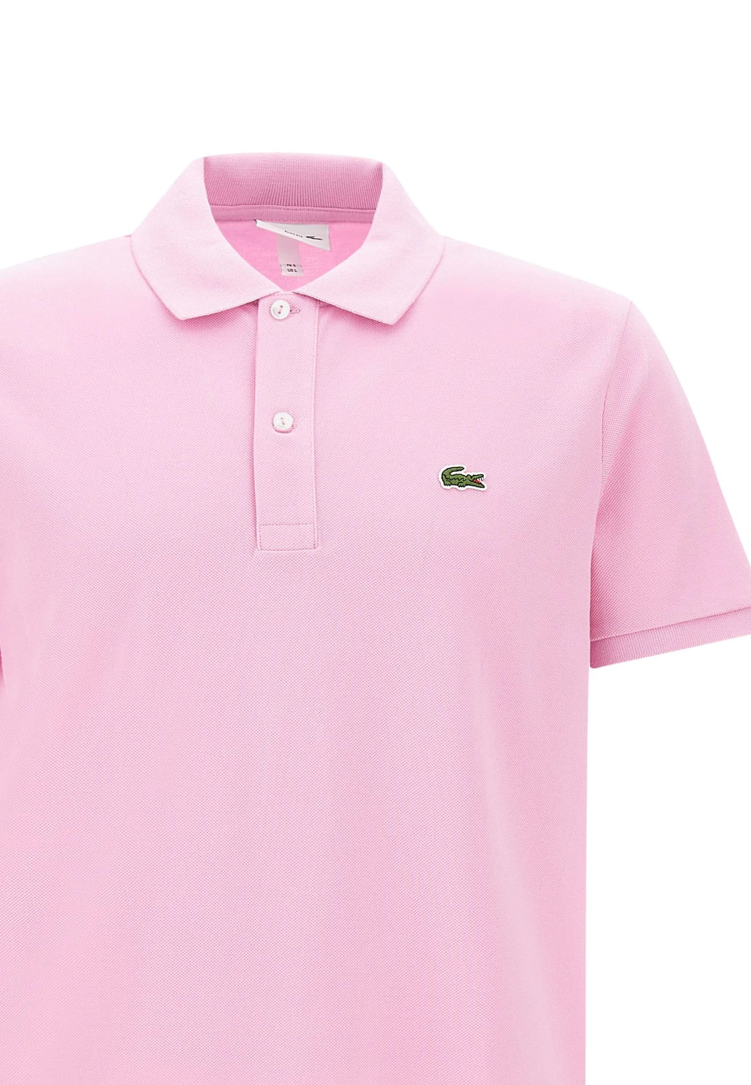 Shop Lacoste Cotton Piquet Polo Shirt In Pink