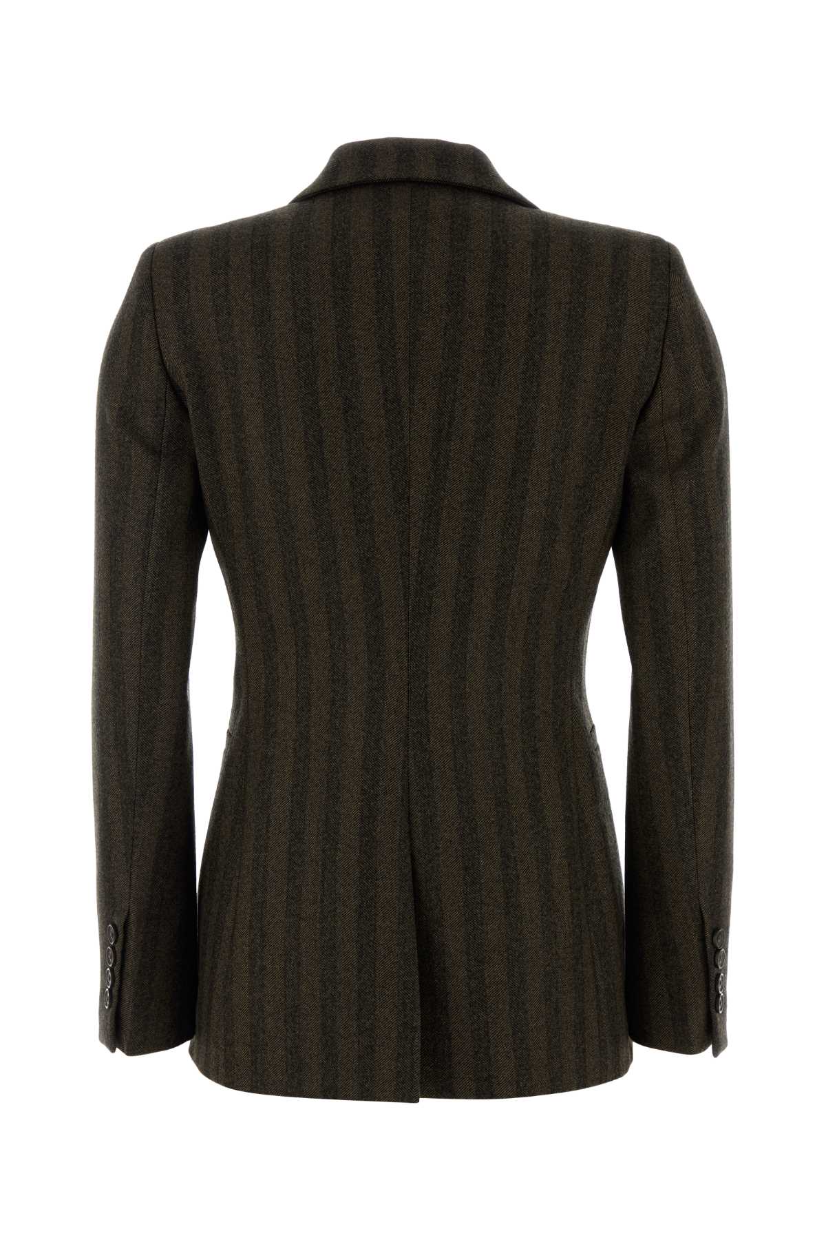 Pt Torino Embroidered Stretch Wool Blazer In Brown
