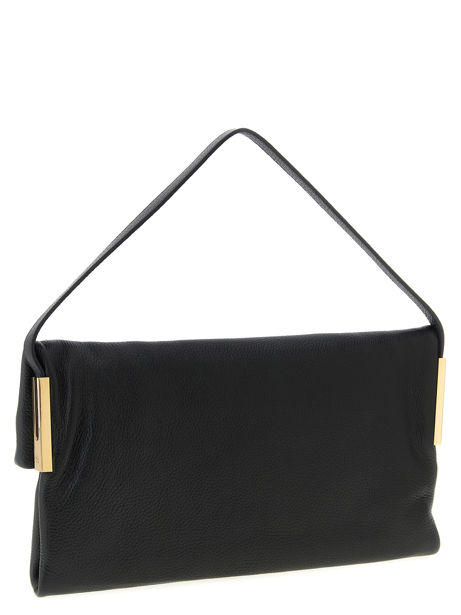Elisabetta Franchi Logo Shoulder Bag Shoulder Bags Black In Black
