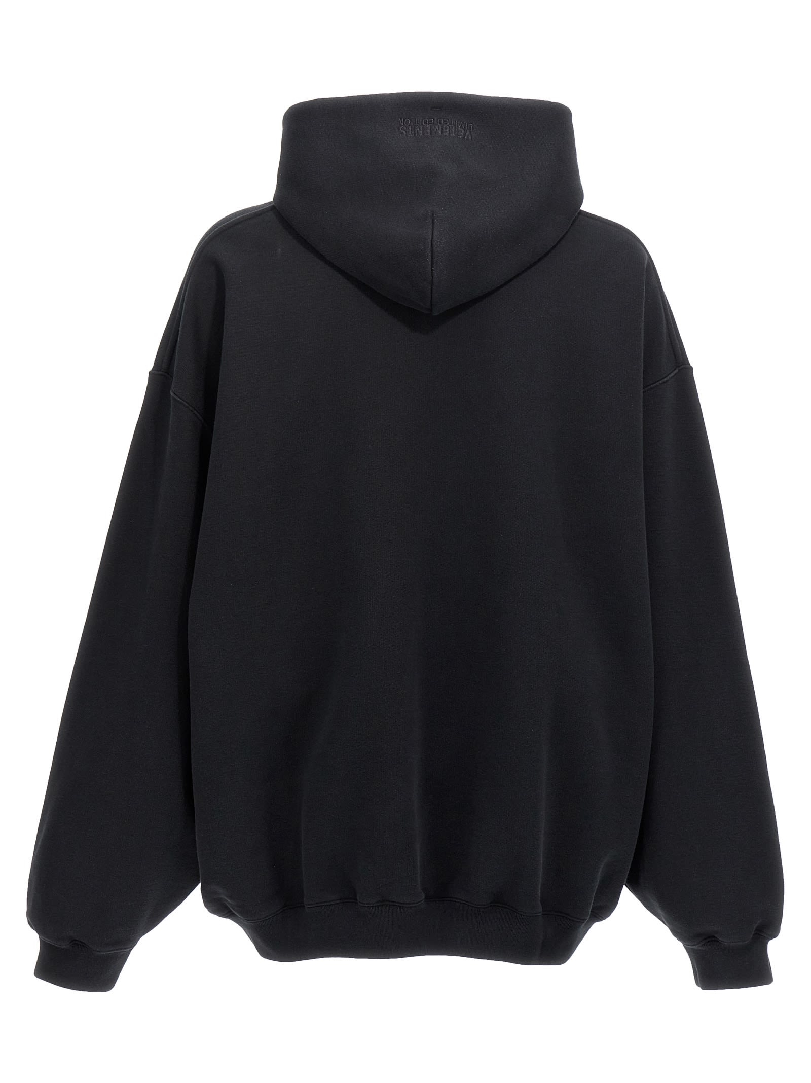 Shop Vetements Paris Logo Hoodie In Black