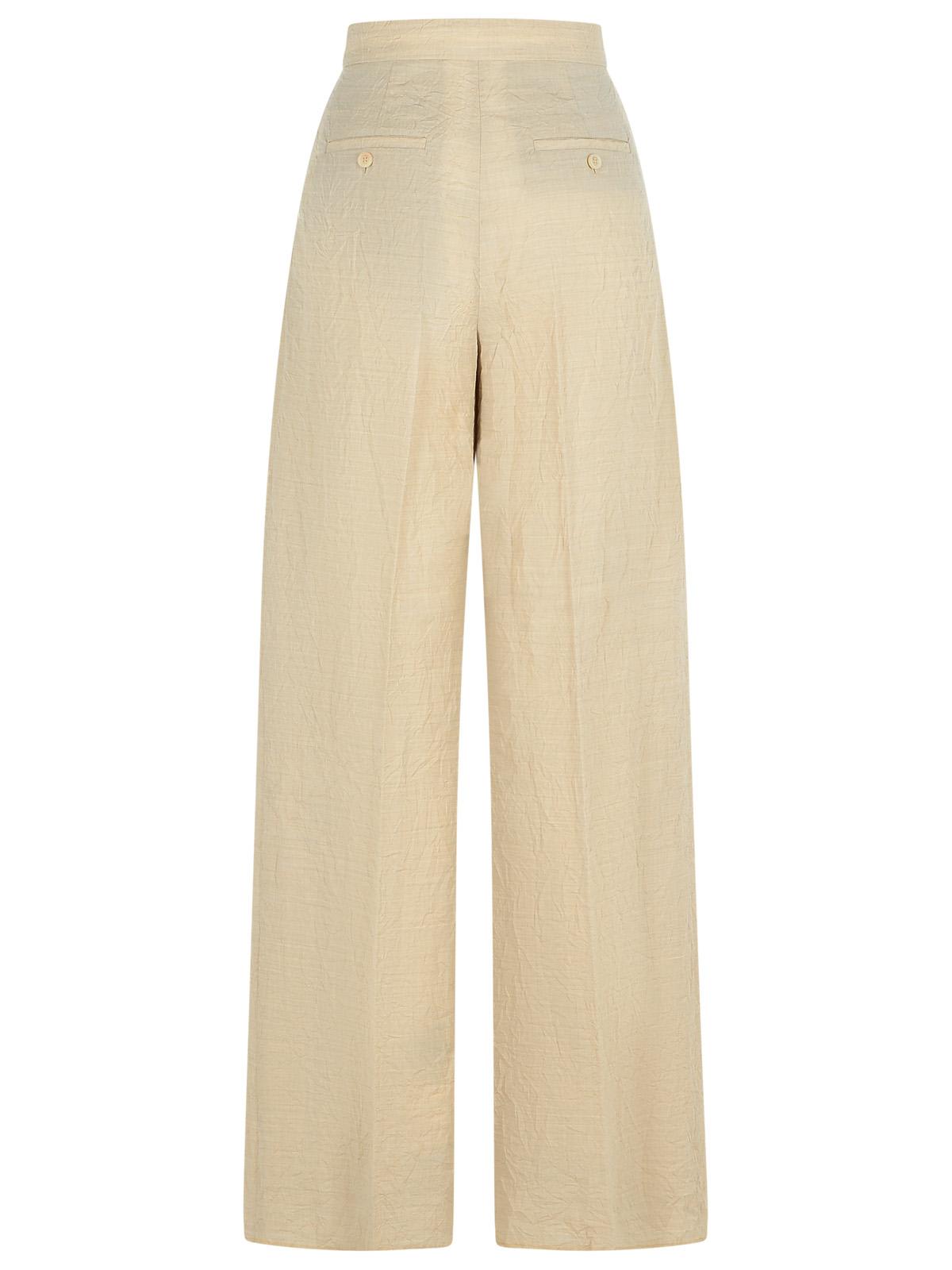 Max Mara Sand Wool Acinoso Wide-leg Pant In Neutral