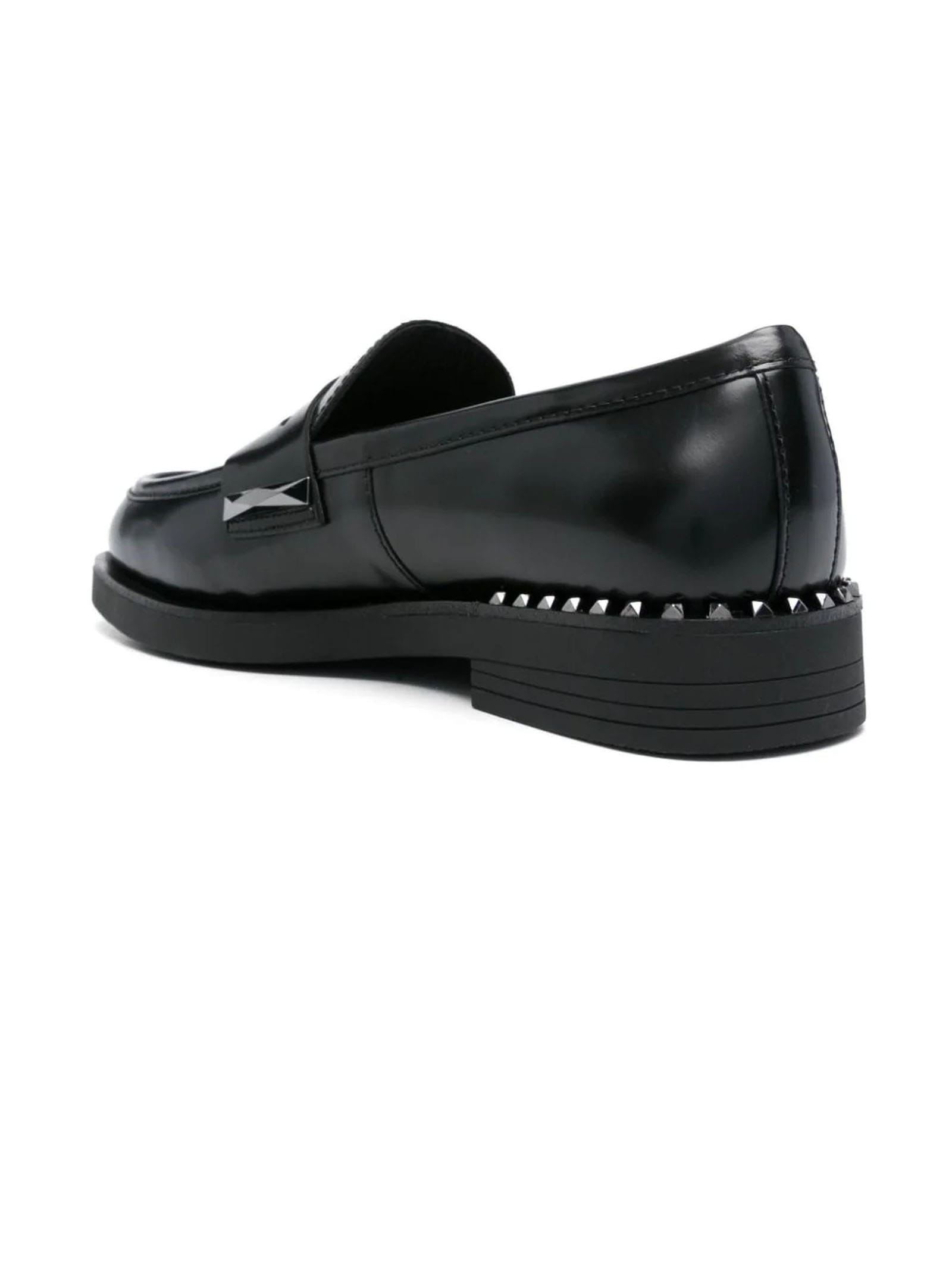 Shop Ash Black Leather Whisper Loafers