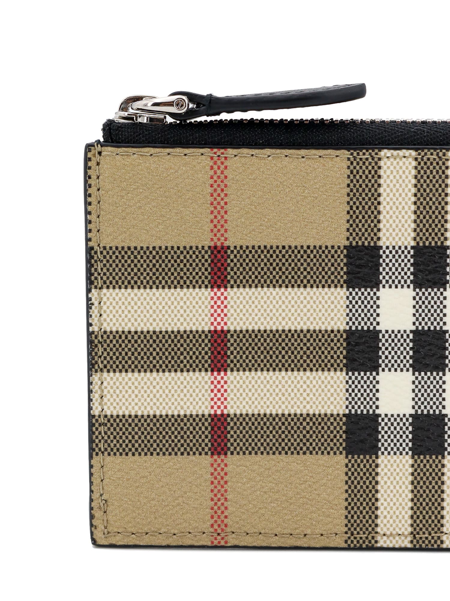 Shop Burberry Card Holder In Archive Beige