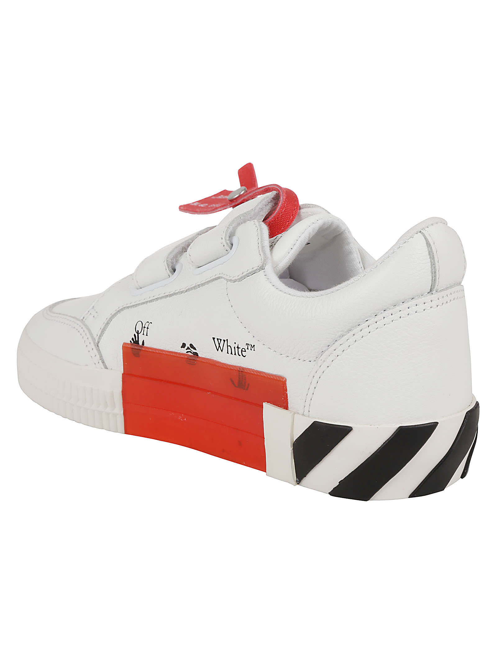 Shop Off-white Velcro Vulcanized Leather In White Blac