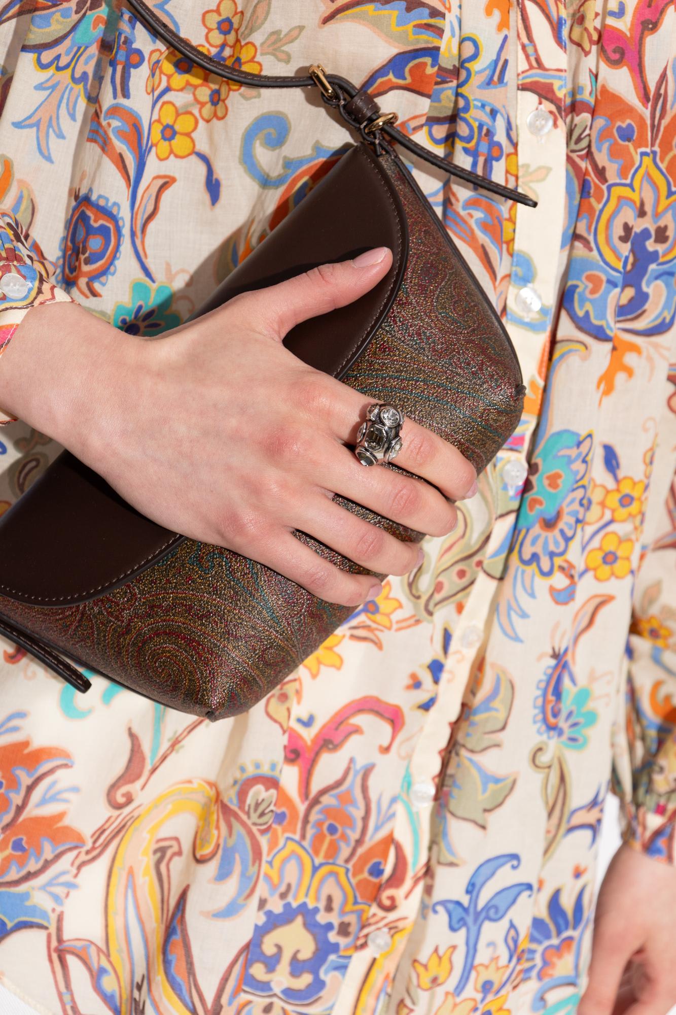 Etro Ring With Crystals In Silver