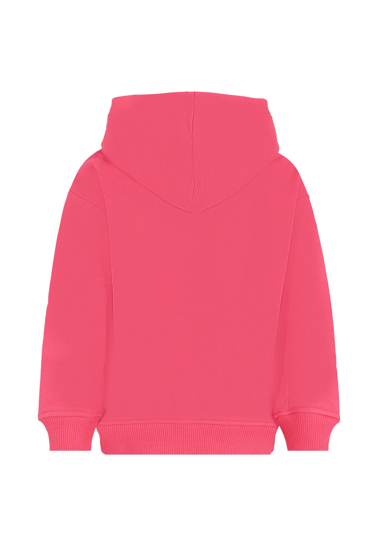 Moschino Fuchsia Sweatshirt For Girl With Teddy Bear In Pink