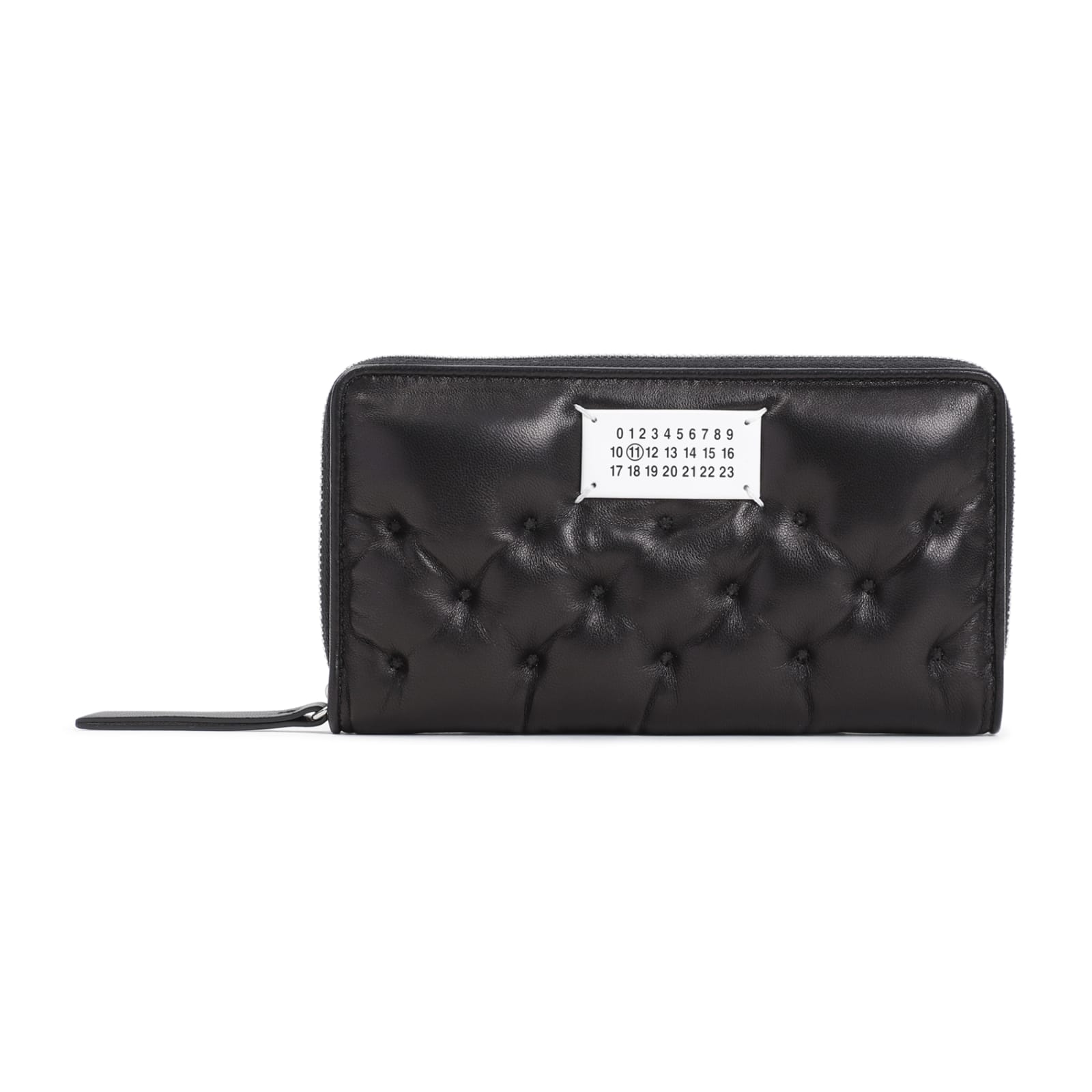 Shop Maison Margiela Wallet Zip Around Continental In Black