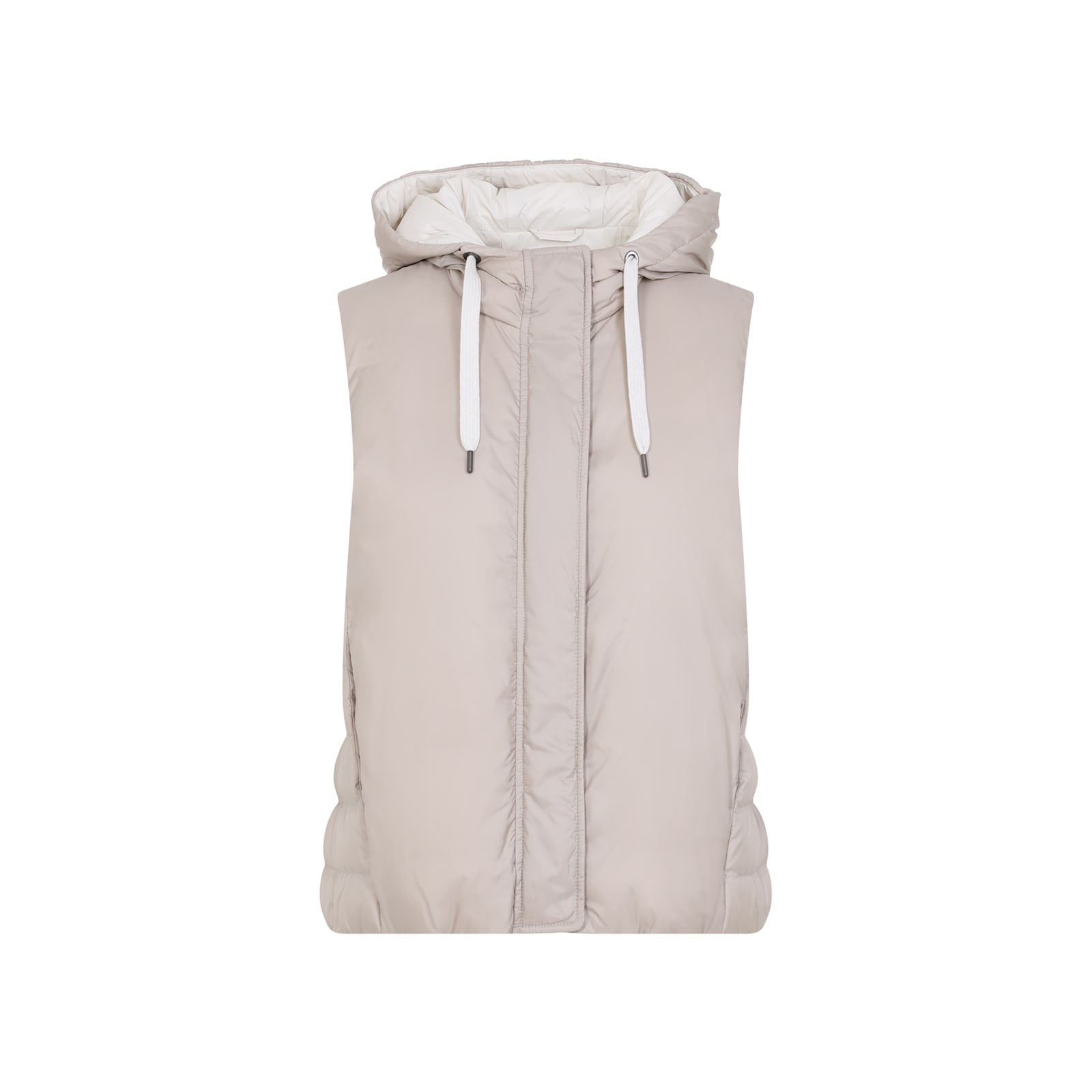 Brunello Cucinelli Hooded Sleeveless Waistcoat In Neutral
