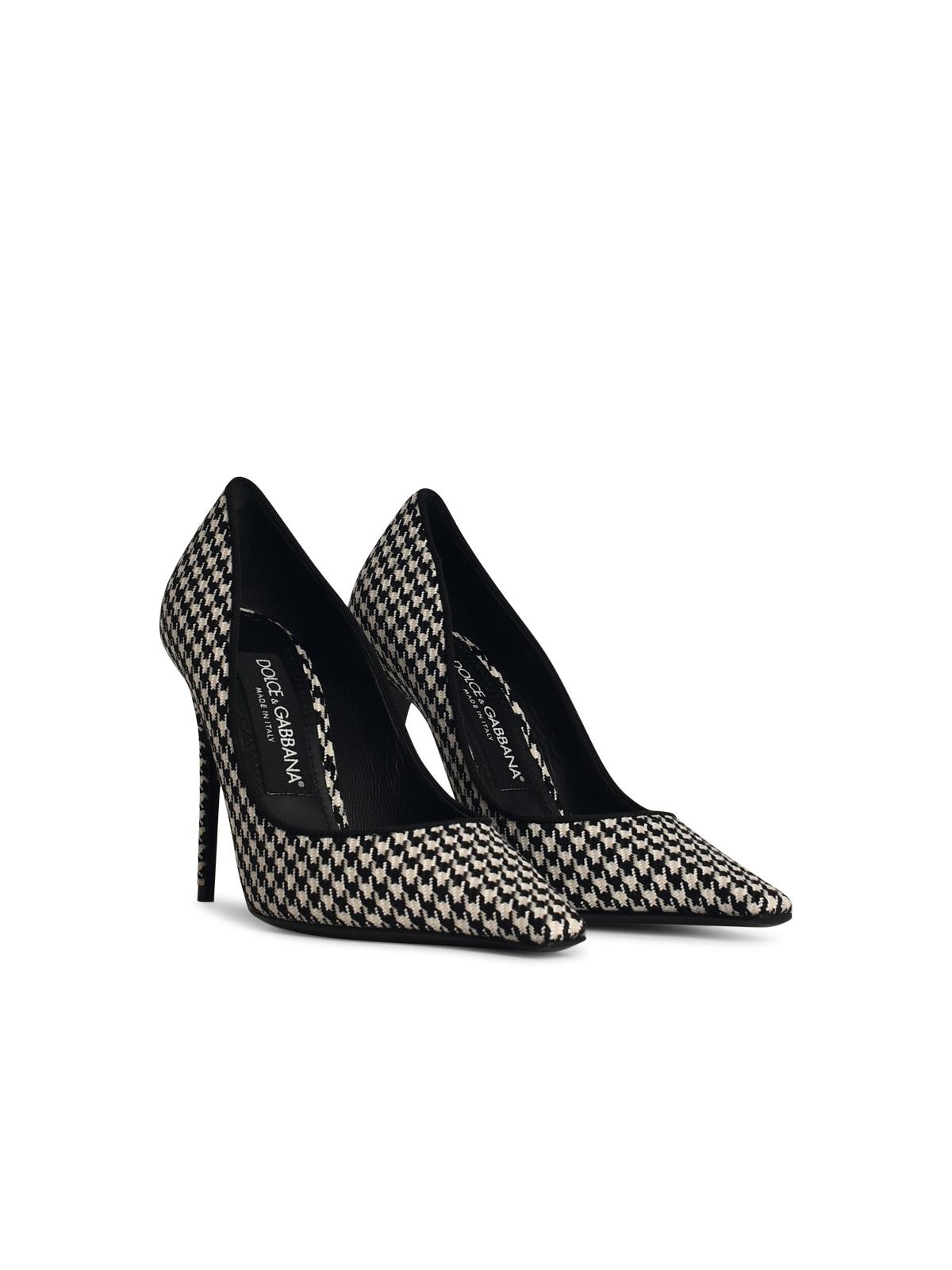 Shop Dolce & Gabbana Black Viscose Blend Leather Pumps