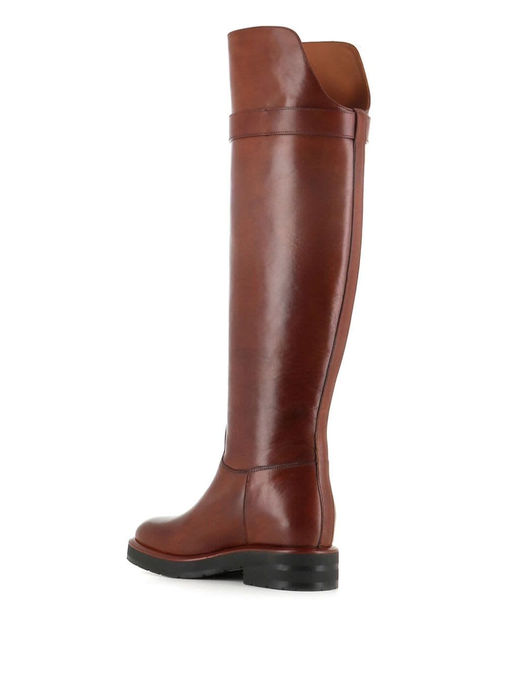 Shop Chloé High Coddington Boots In Cognac Brown