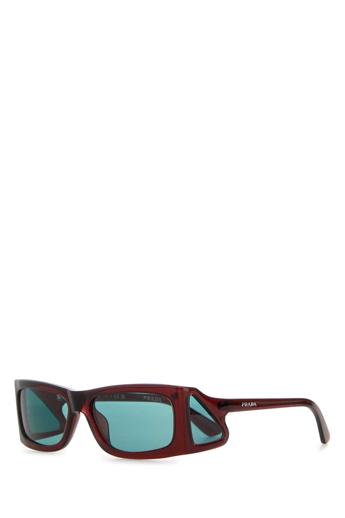 Prada Burgundy Acetate Opr B03s Sunglasses In Brownnylonfiber