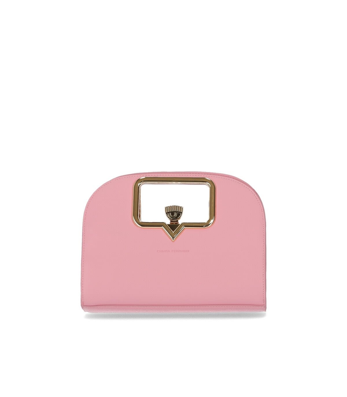 Chiara Ferragni Frame Eyelike Large Pink Handbag