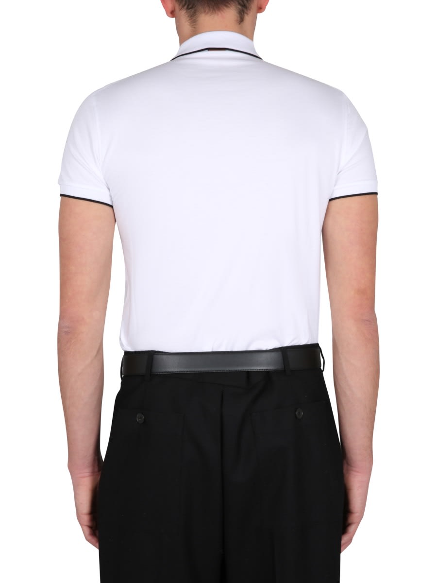 Shop Zegna Polo With Logo In White