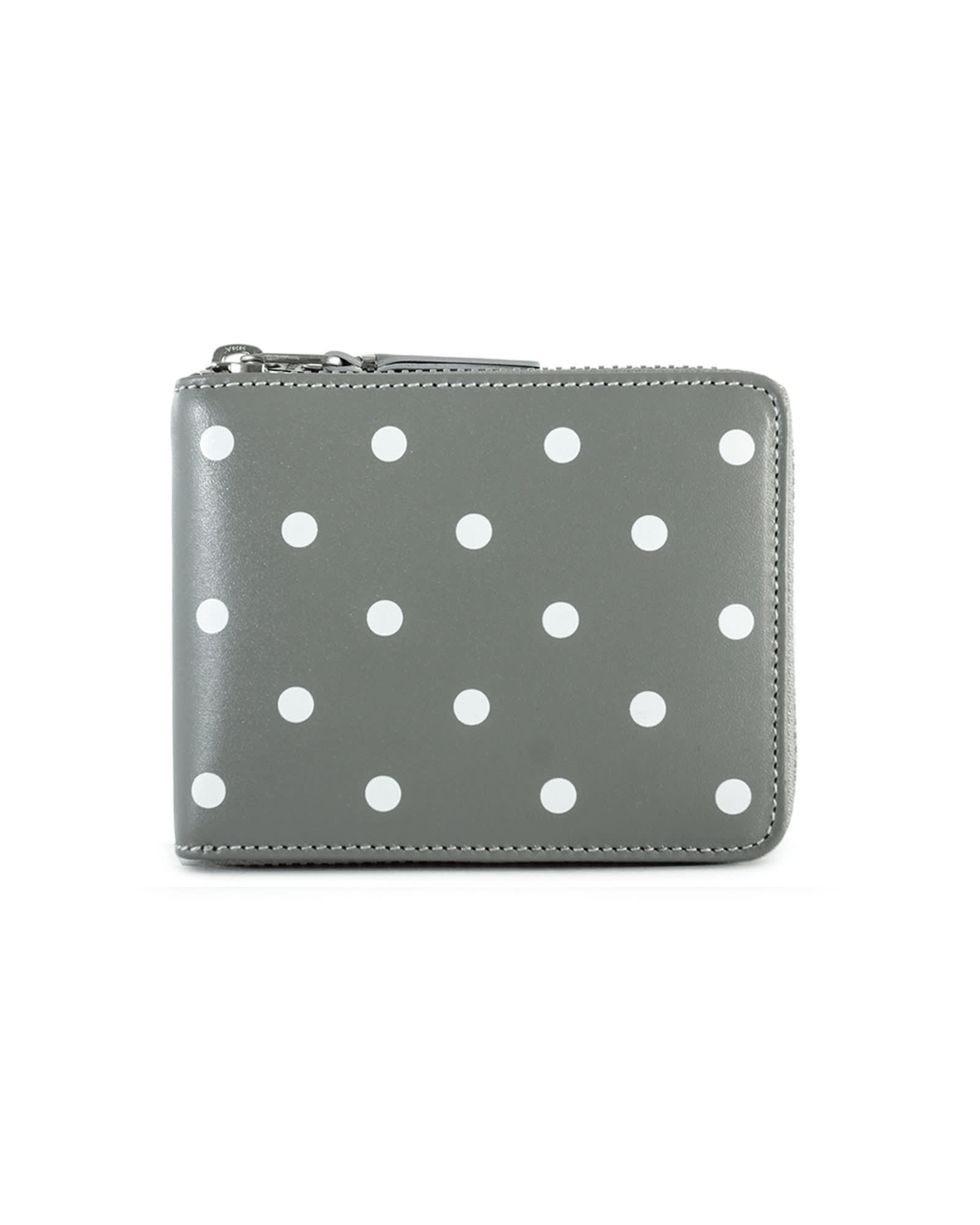 Comme Des Garçons Dots Printed Leather Line In Grey Grey