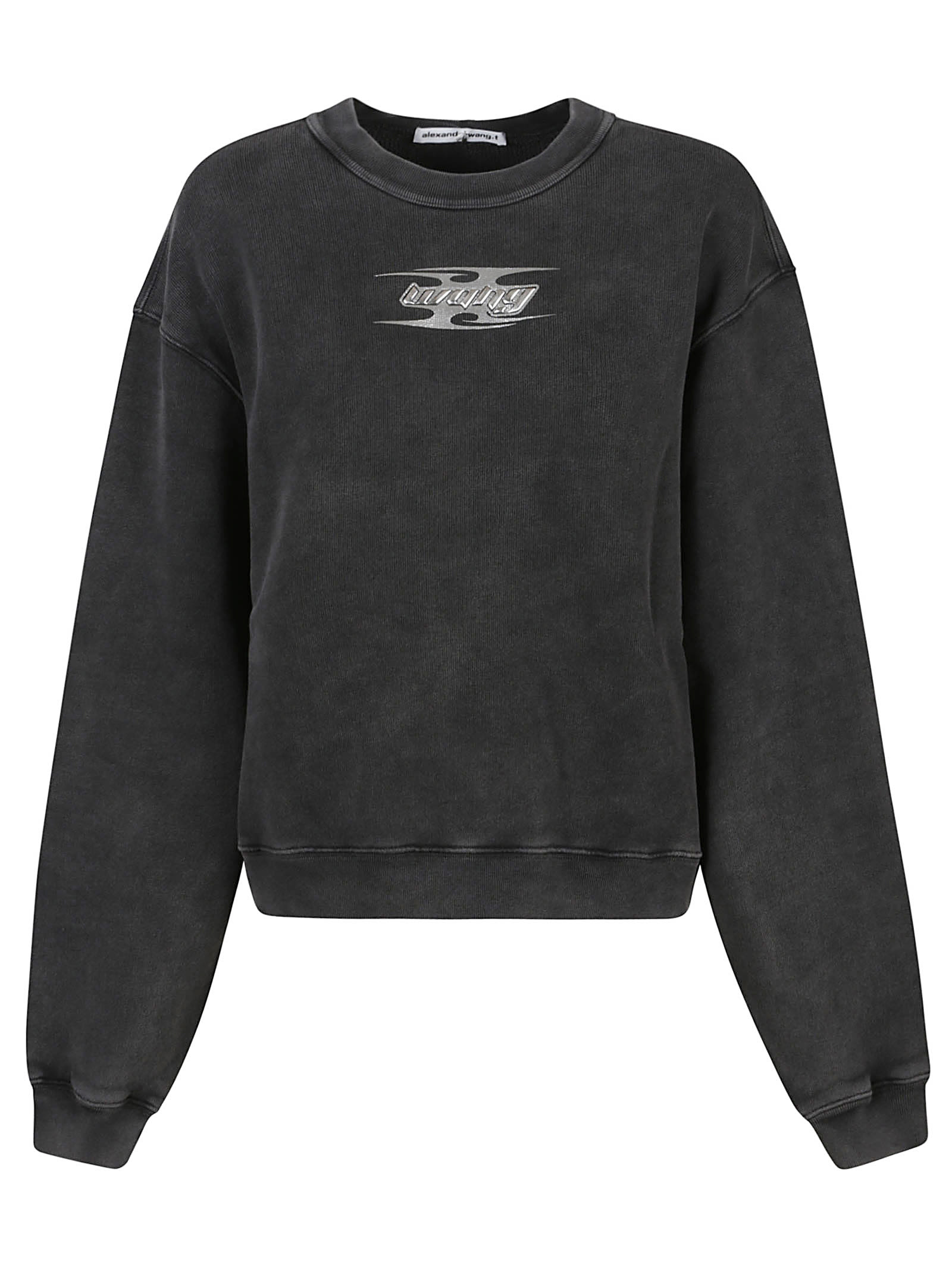 Shop Alexander Wang T Blade Logo Sweatshirt In A Washed Cedar