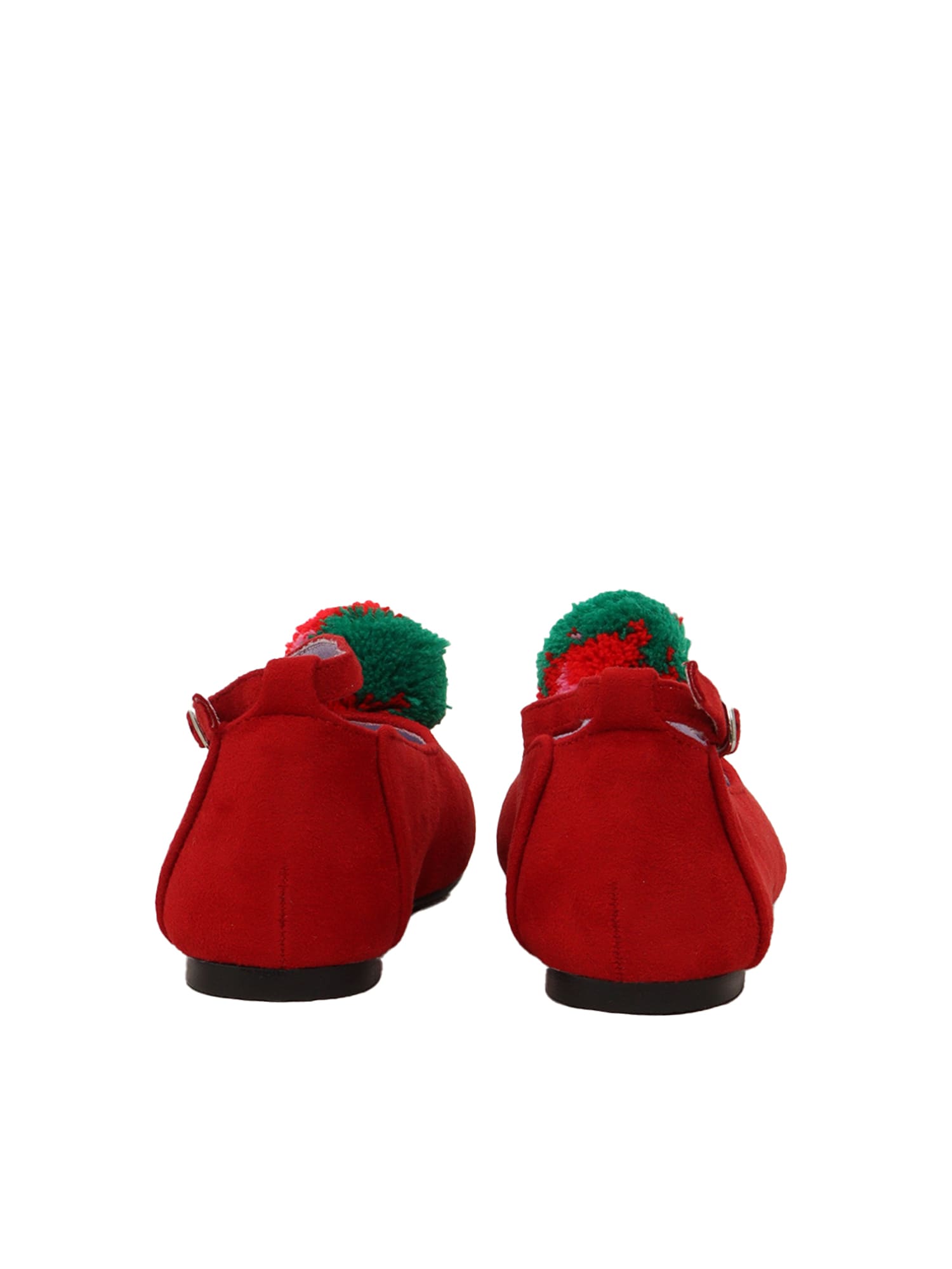 Stella Mccartney Fluffy Fruit Ballerina Shoes In Red