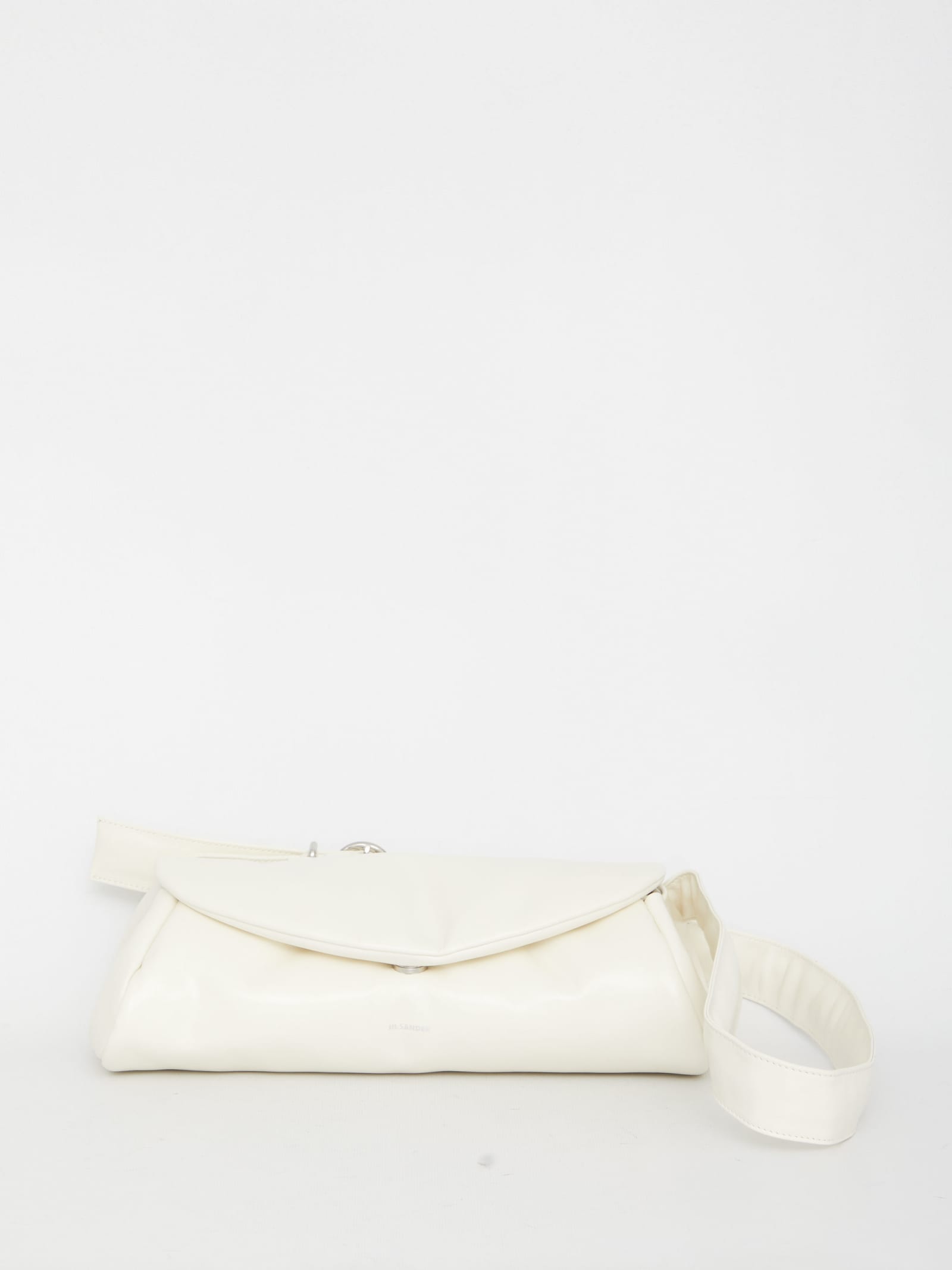 Shop Jil Sander Cannolo Grande Padded Bag In White