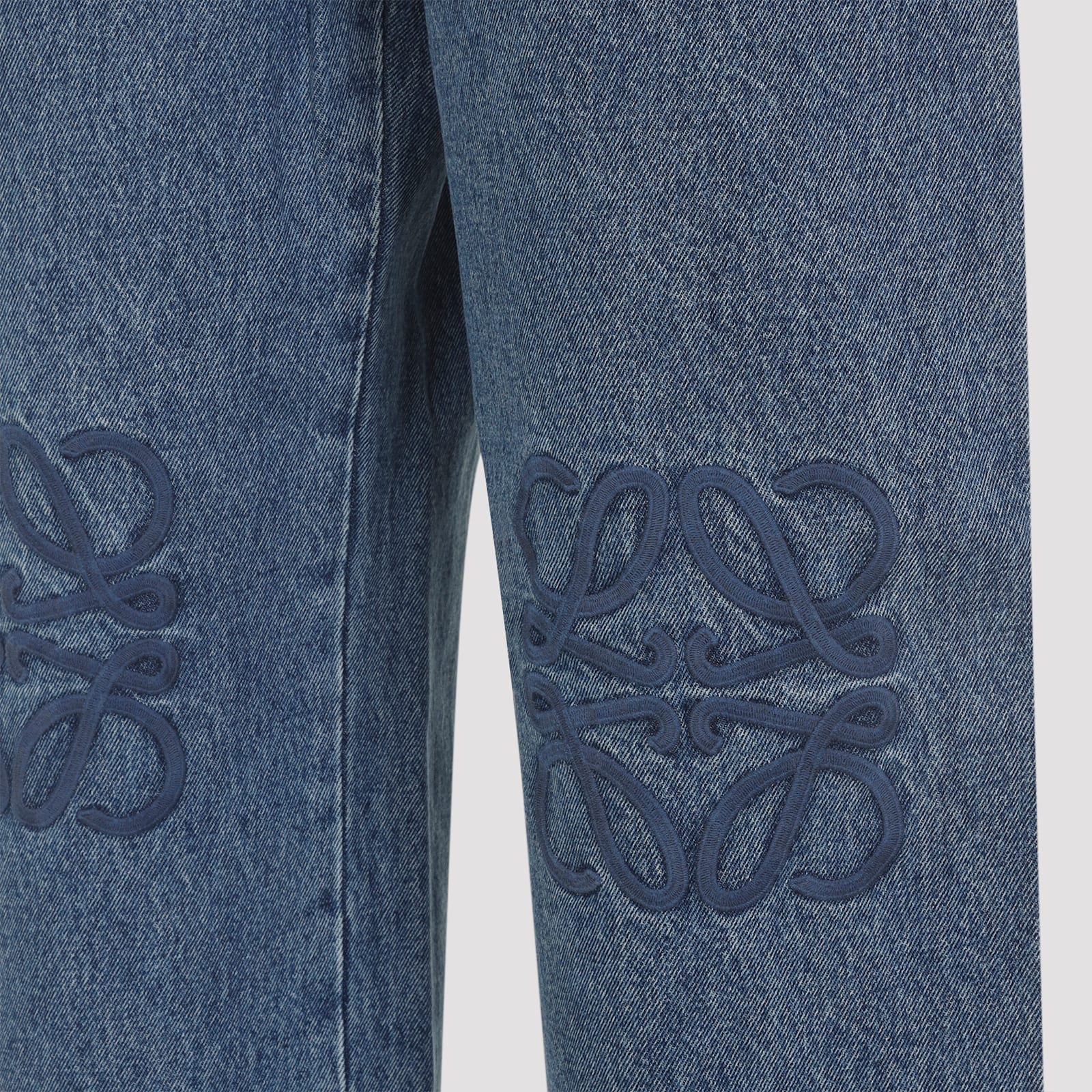 Loewe Loose-fit Anagram Jeans In Medium In Blue