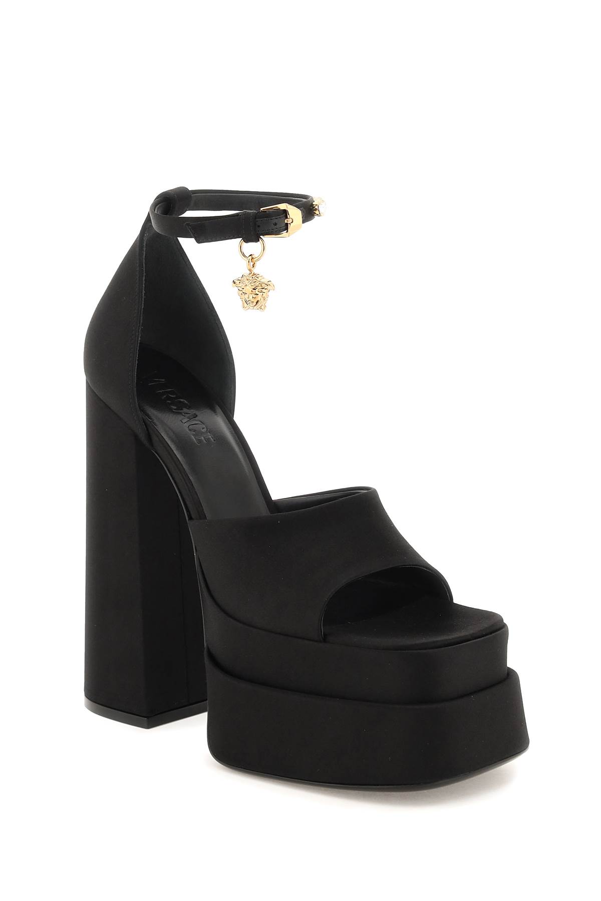 VERSACE MEDUSA AEVITAS DOUBLE PLATFORM SANDALS