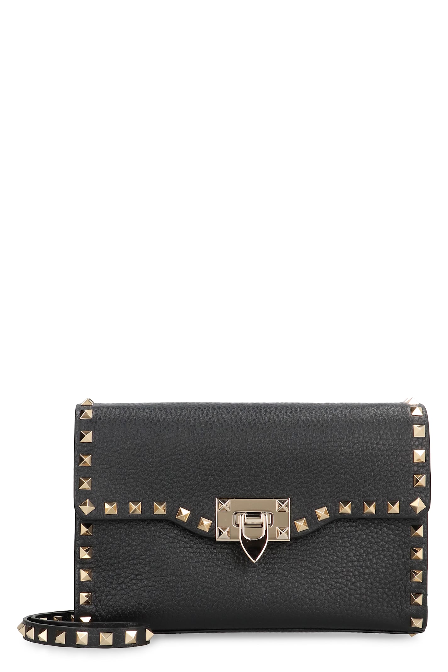 Valentino Rockstud Small Shoulder Bag In Black