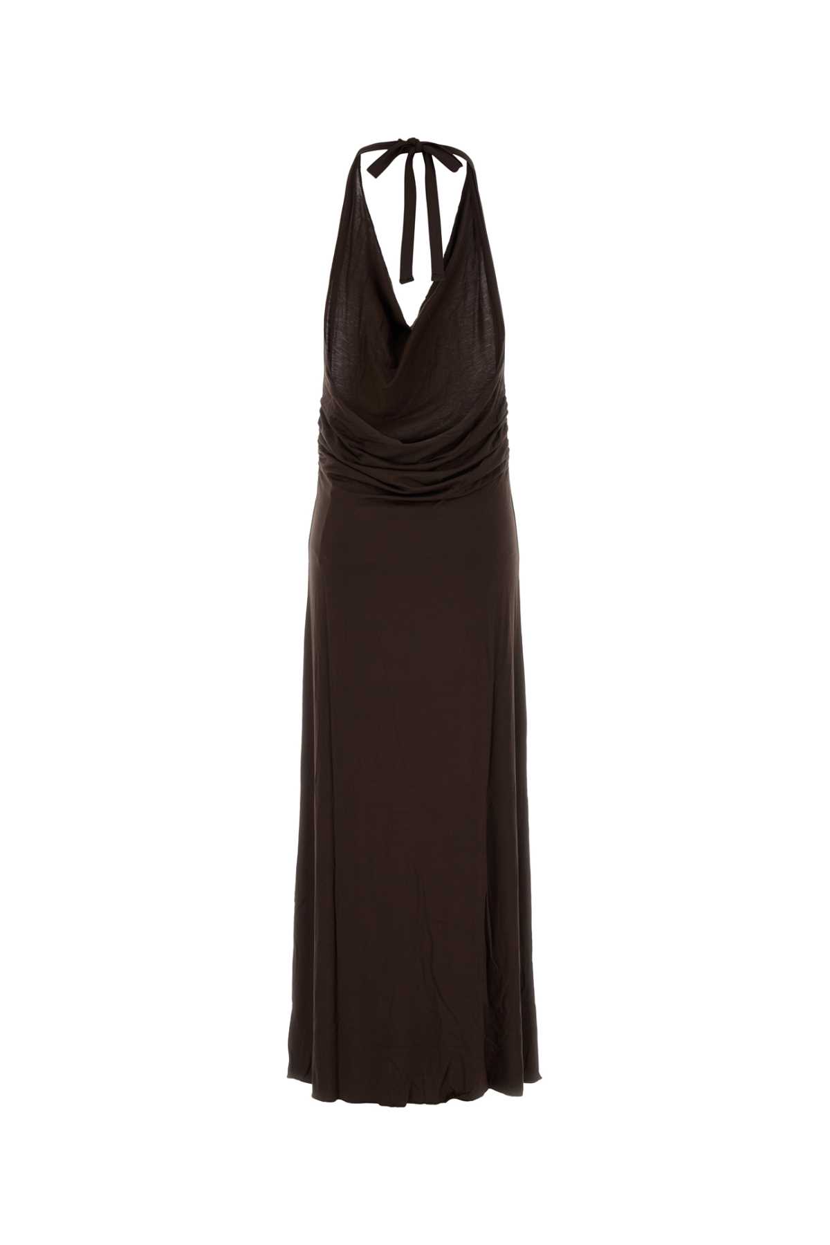 Gimaguas Brown Stretch Viscose Harbor Dress In Brown