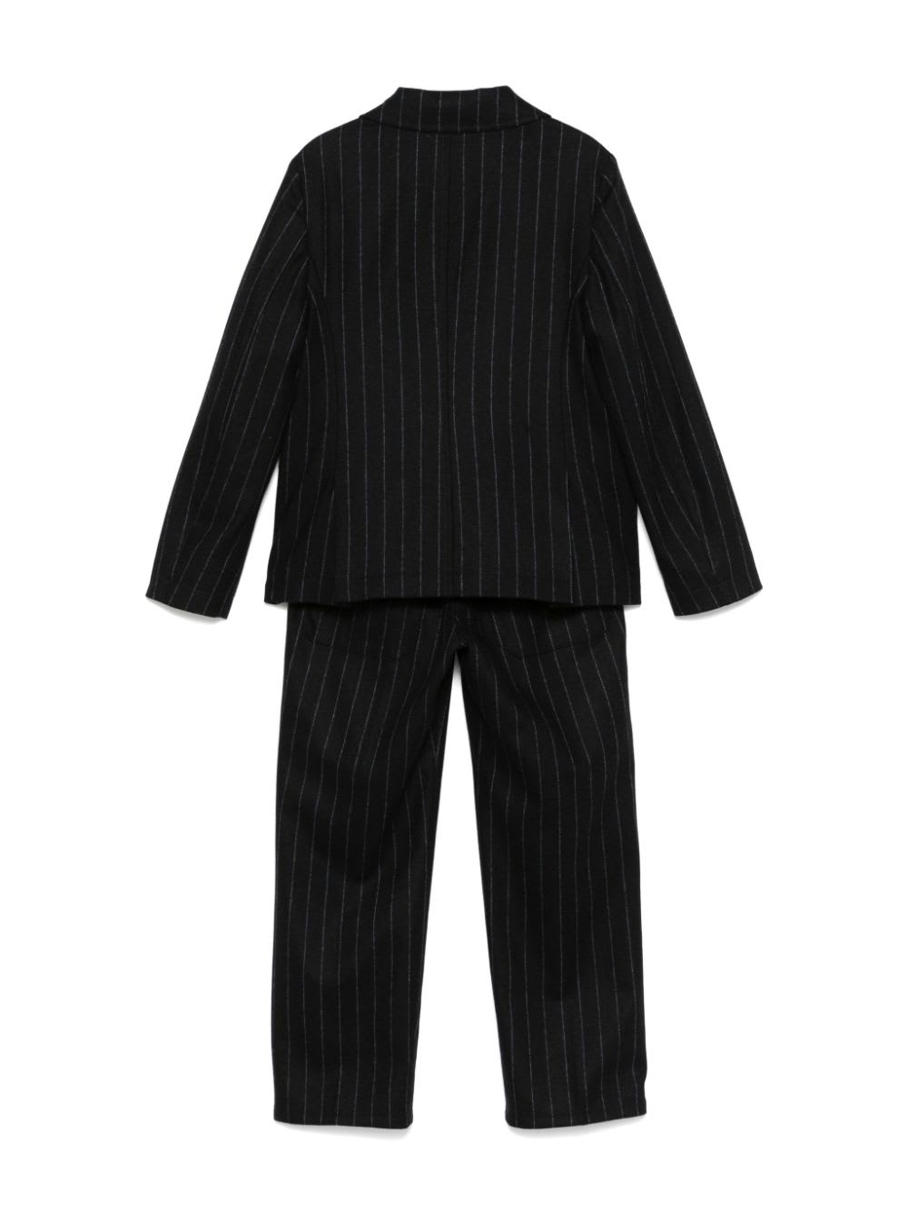 Emporio Armani Pinstriped Suit In Blu/azzurro