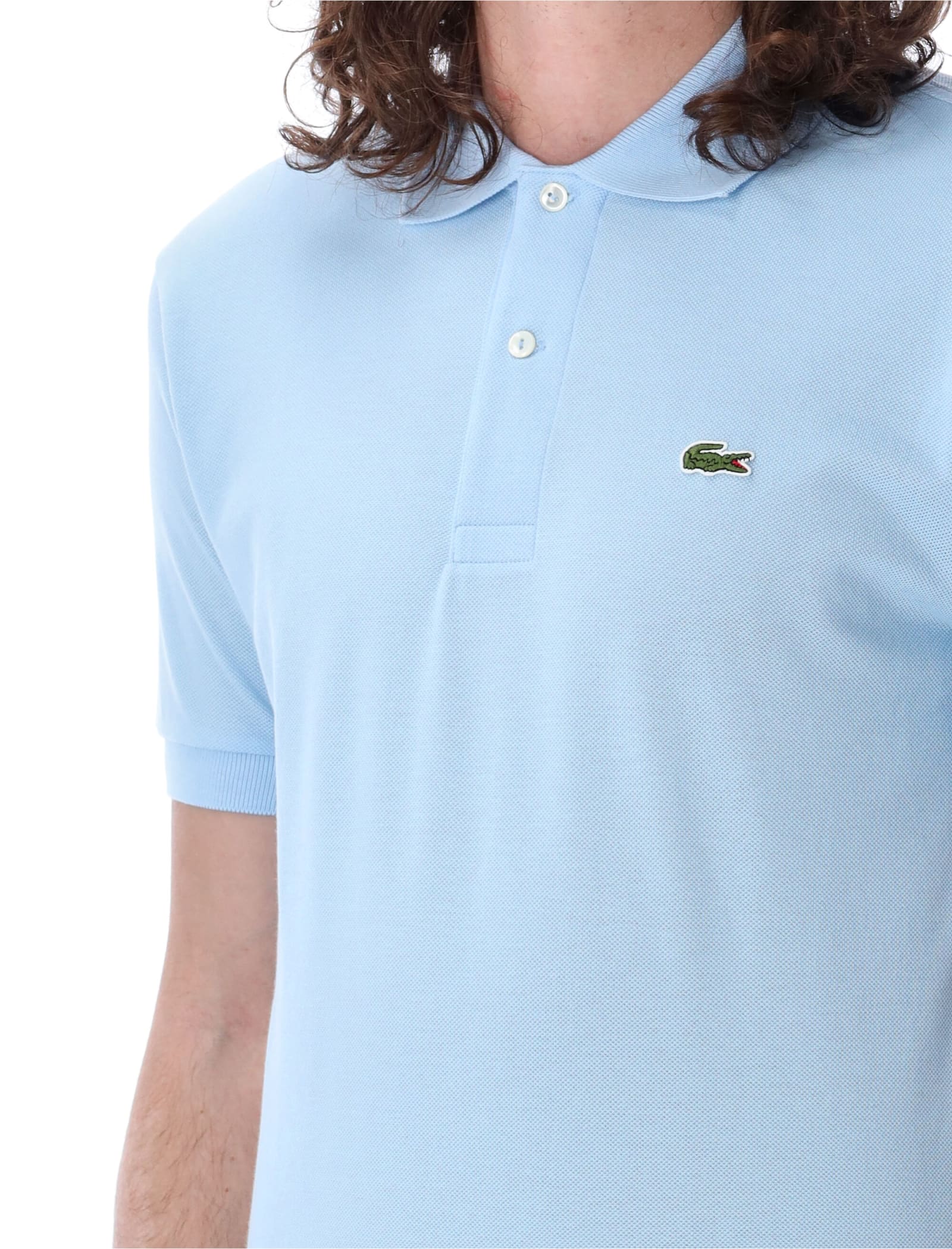 Shop Lacoste Classic Fit Polo Shirt In Light Blue