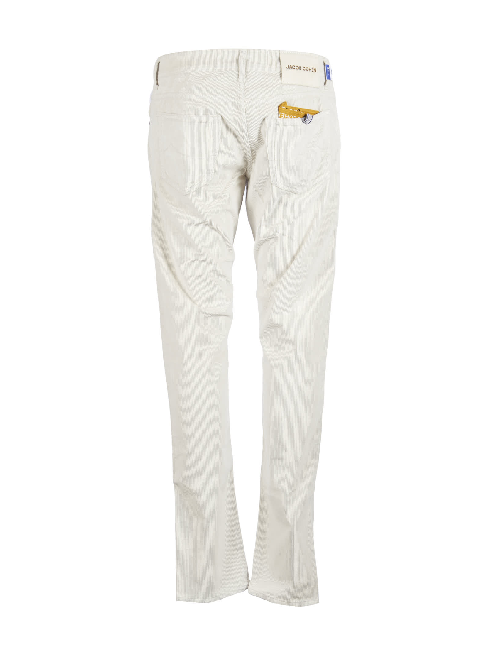 Shop Jacob Cohen Slim Ribbed Trousers By