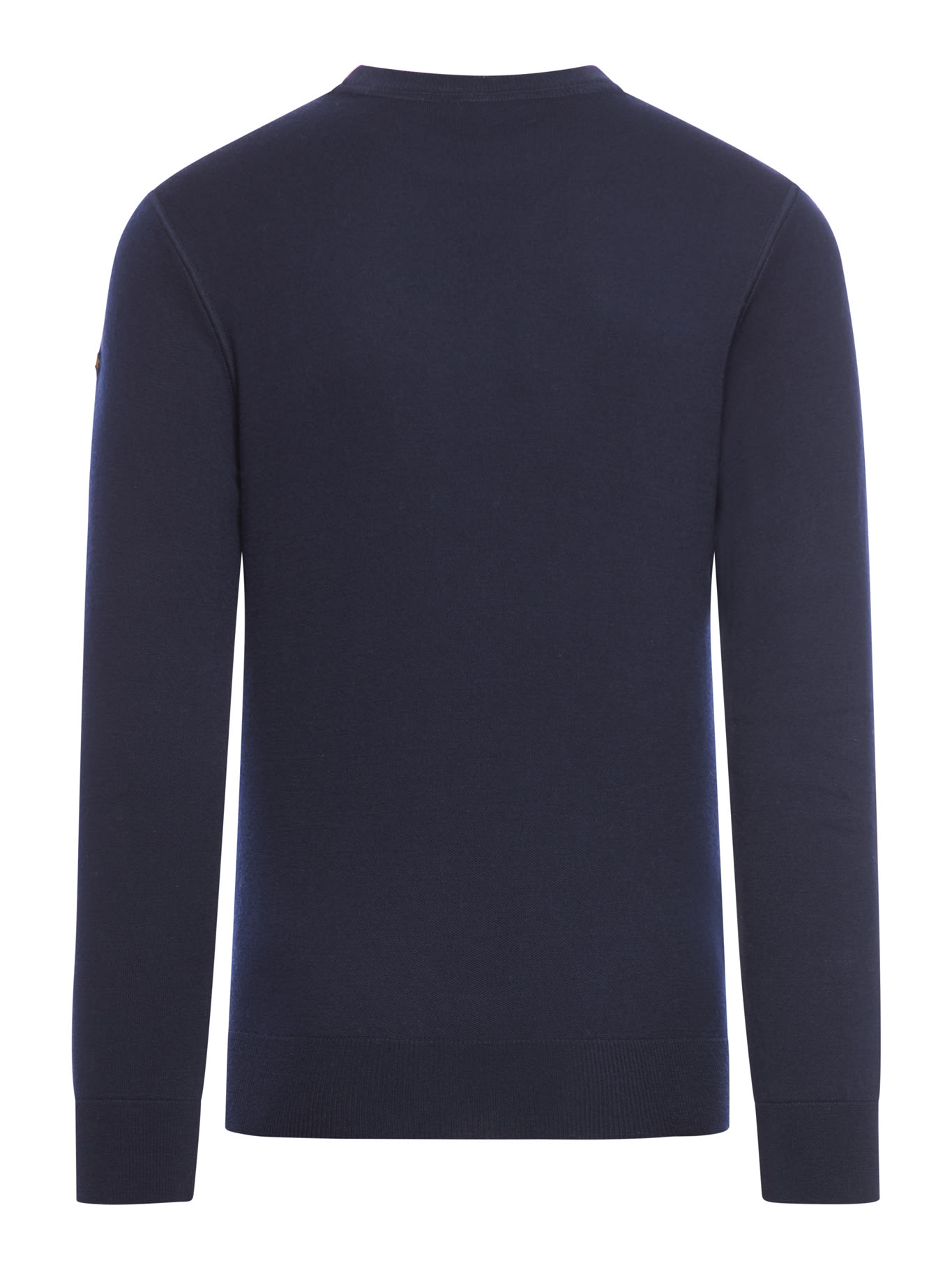 Shop Paul&amp;shark Crewneck Wool Con Moon Badge In Blue